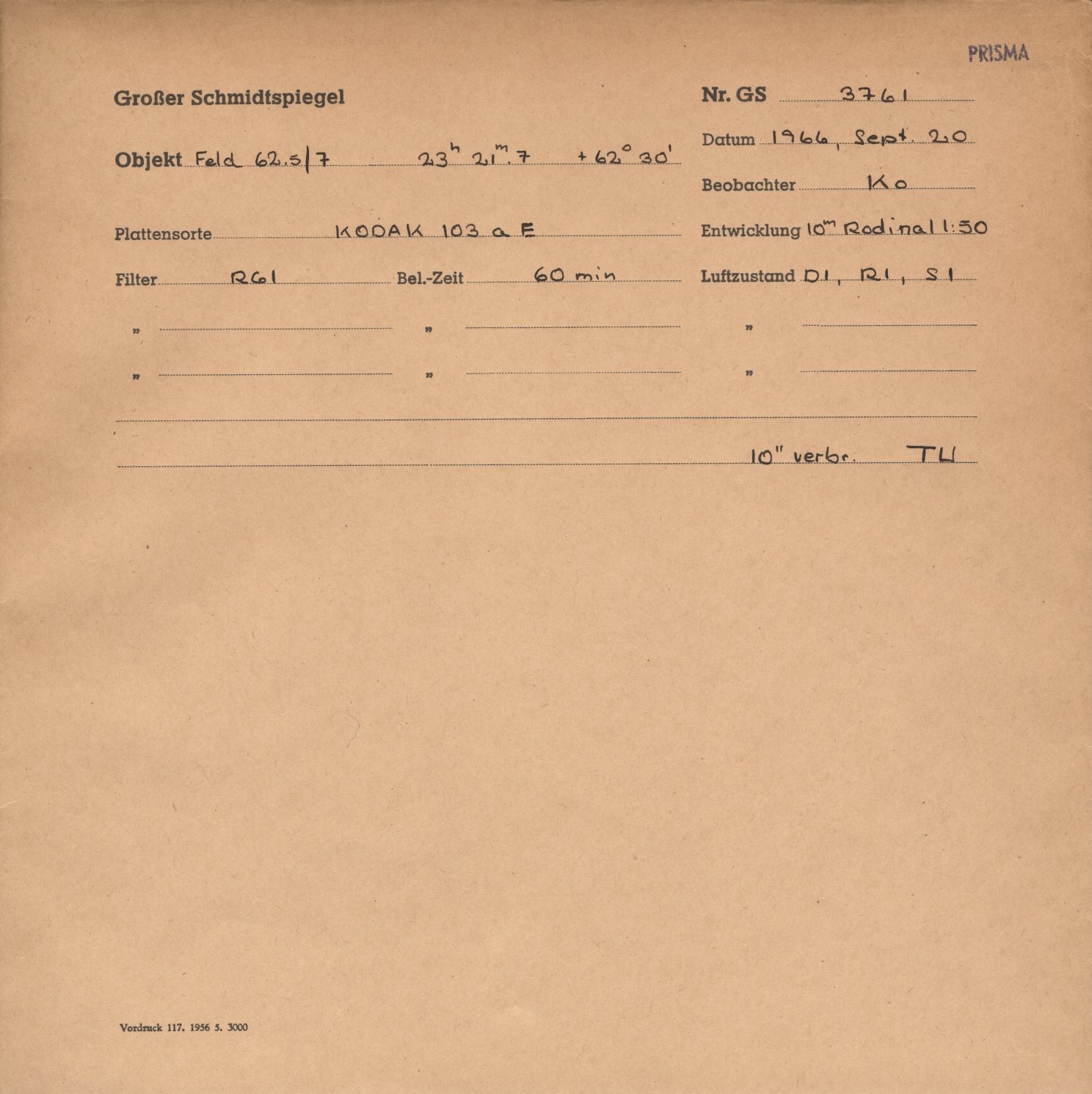 Plattenhuelle GS03761