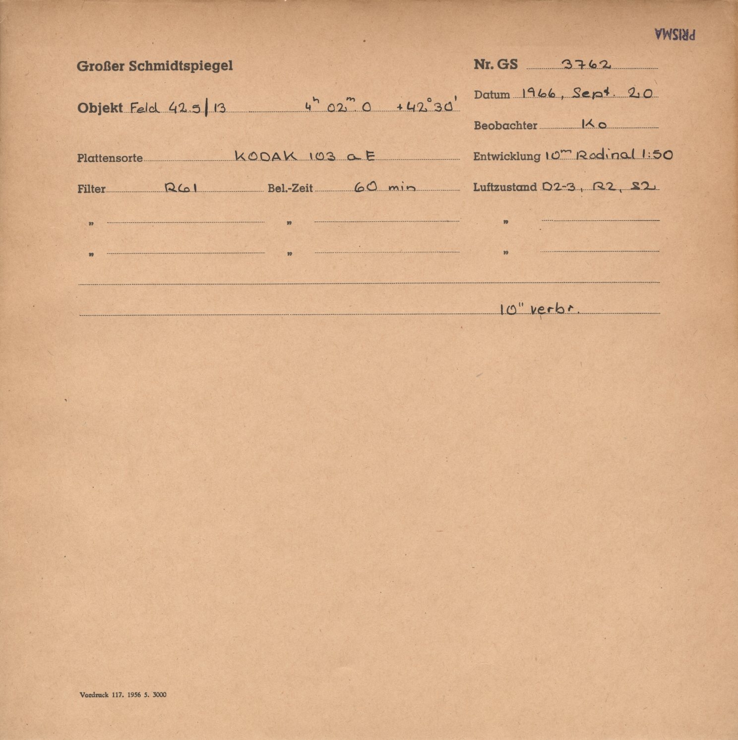 Plattenhuelle GS03762