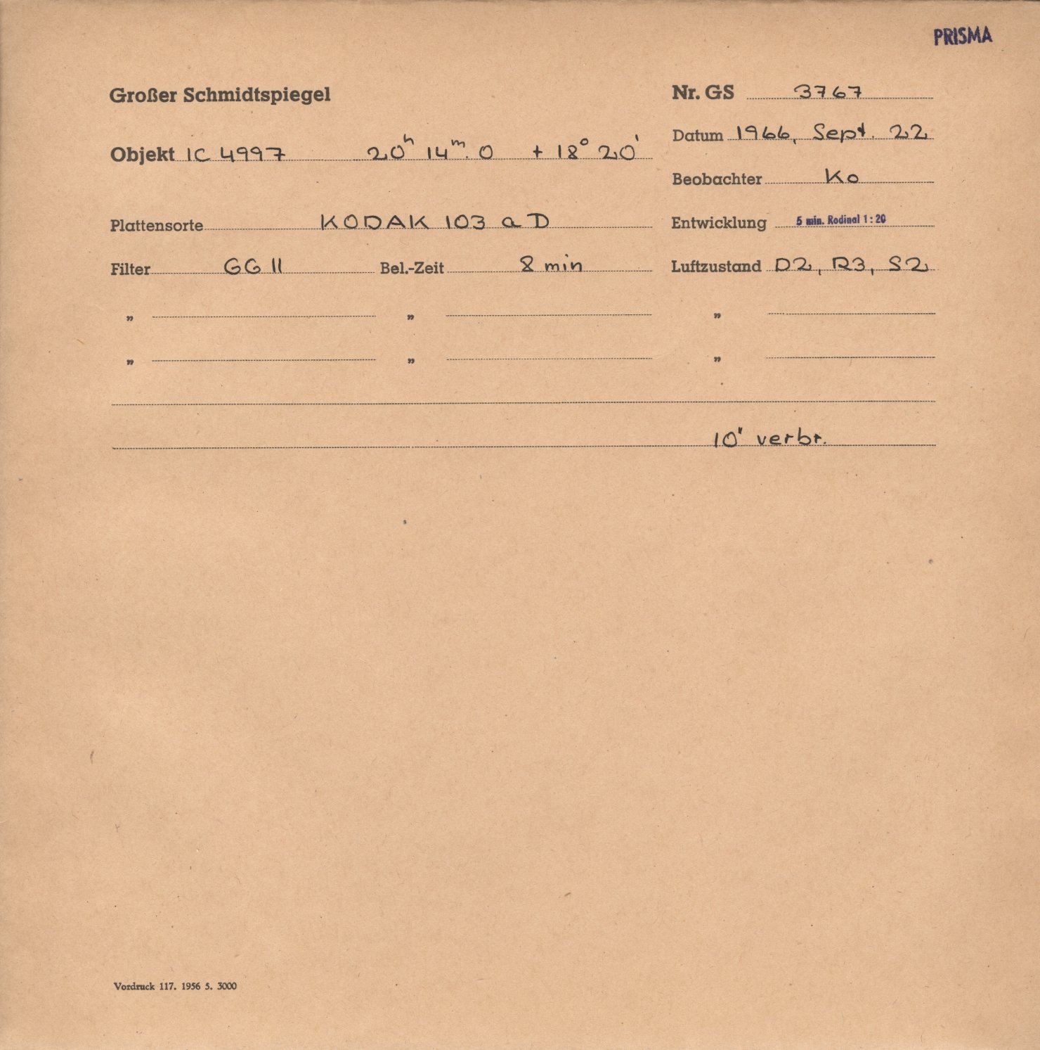 Plattenhuelle GS03767