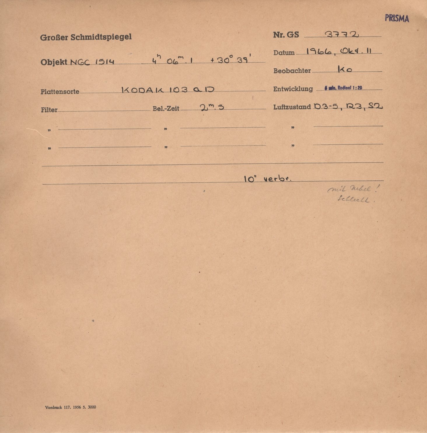 Plattenhuelle GS03772