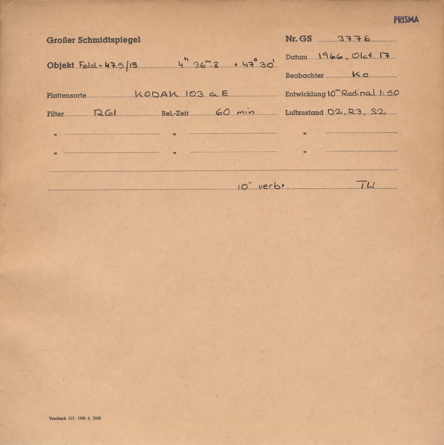 Plattenhuelle GS03776