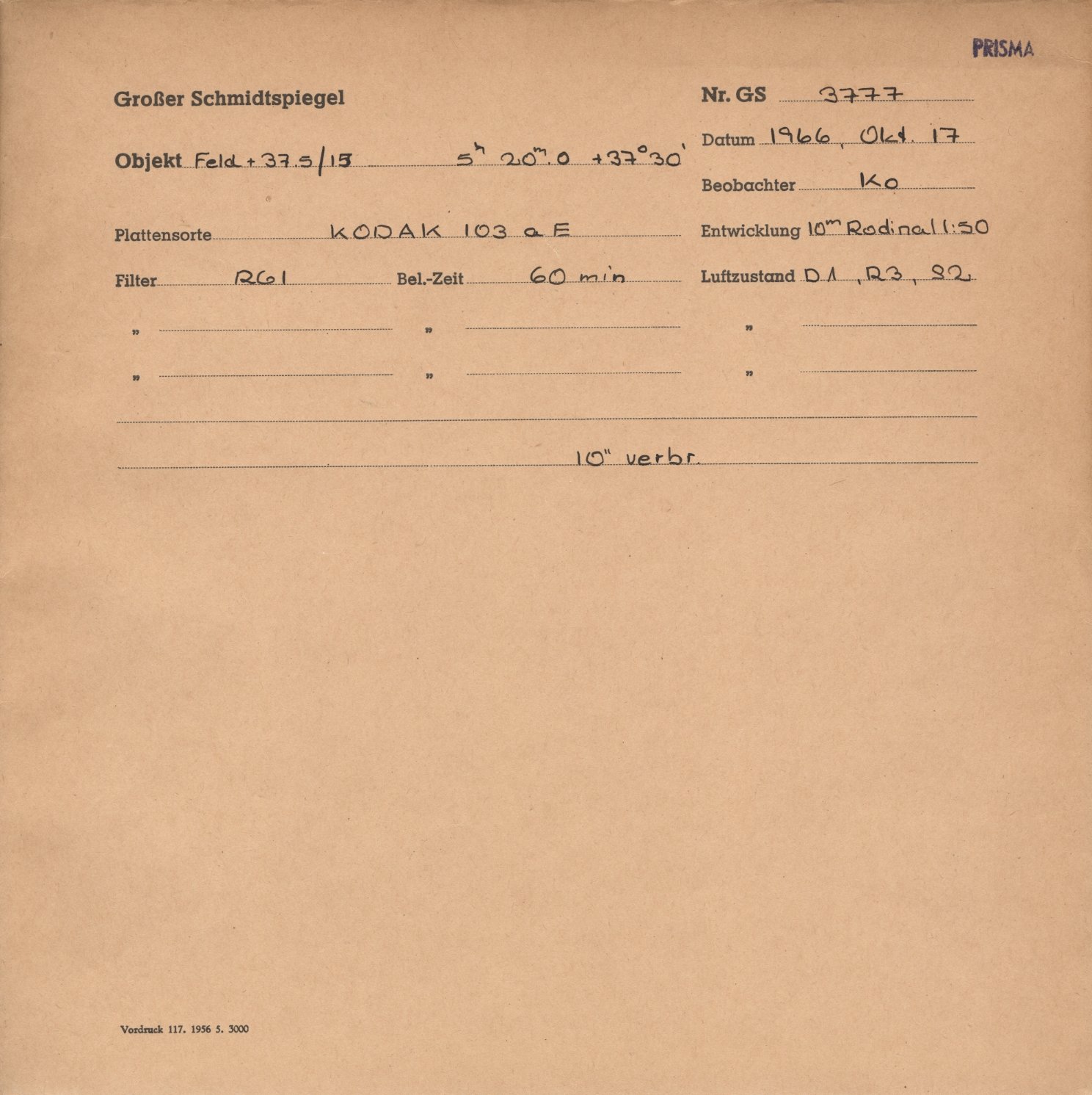 Plattenhuelle GS03777