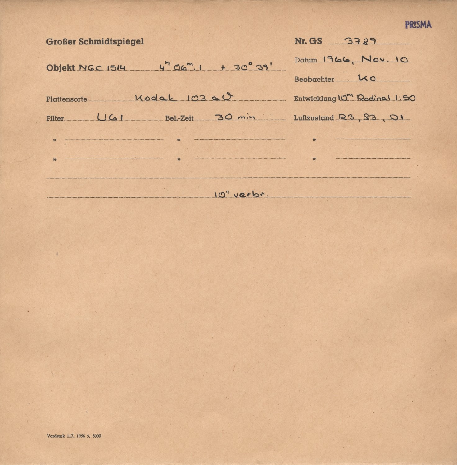 Plattenhuelle GS03789