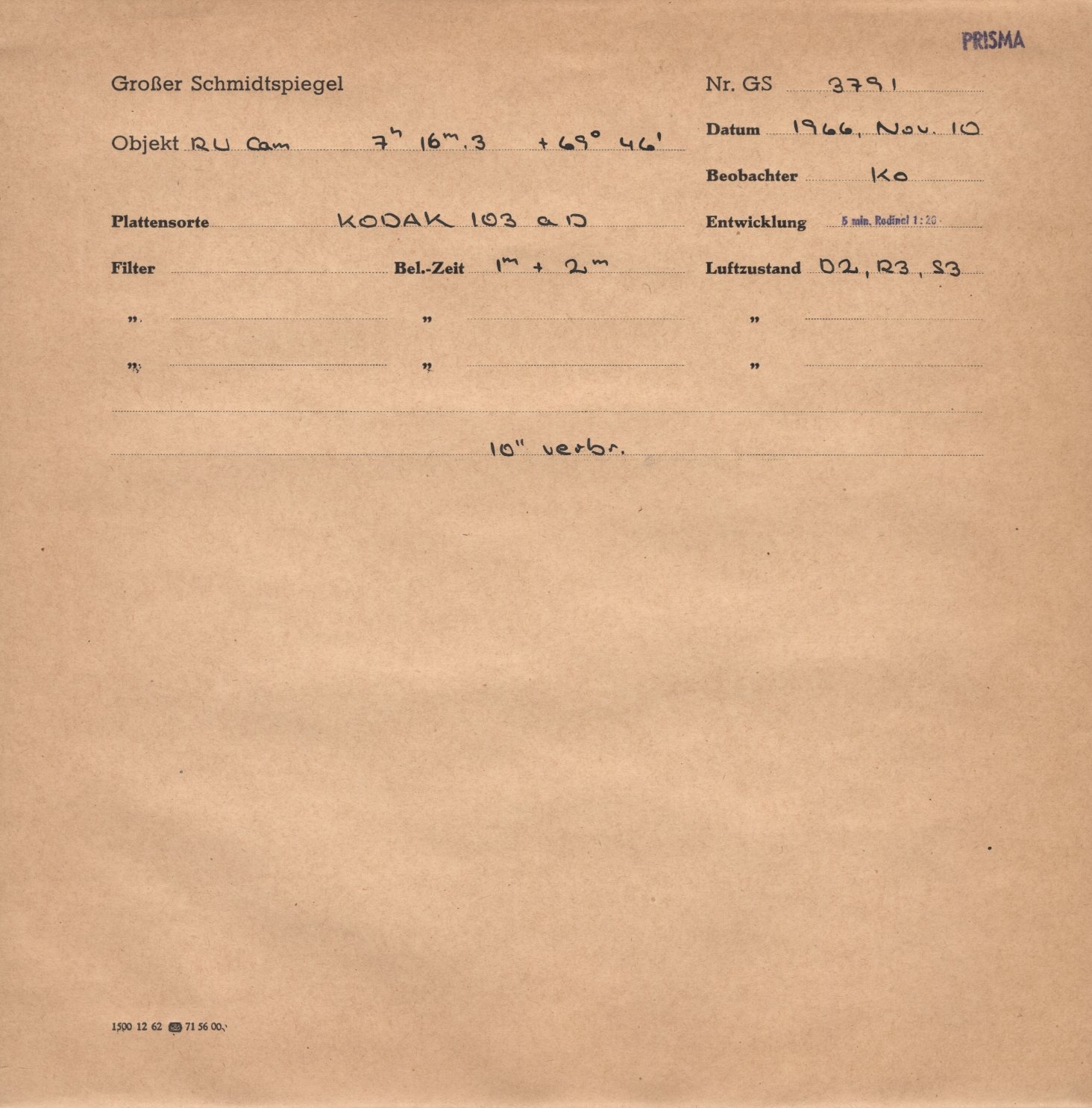 Plattenhuelle GS03791
