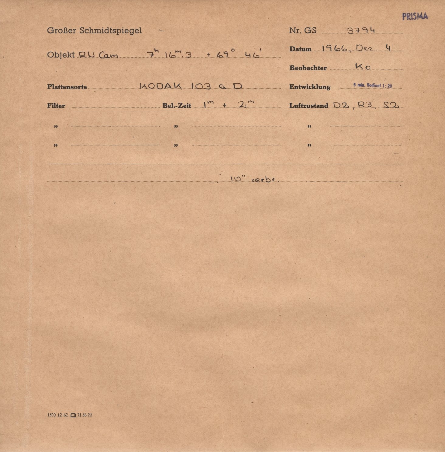Plattenhuelle GS03794