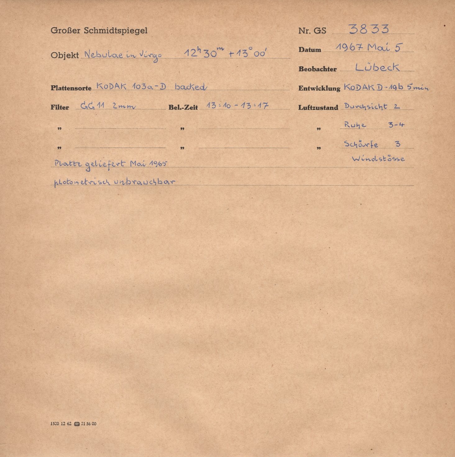 Plattenhuelle GS03833