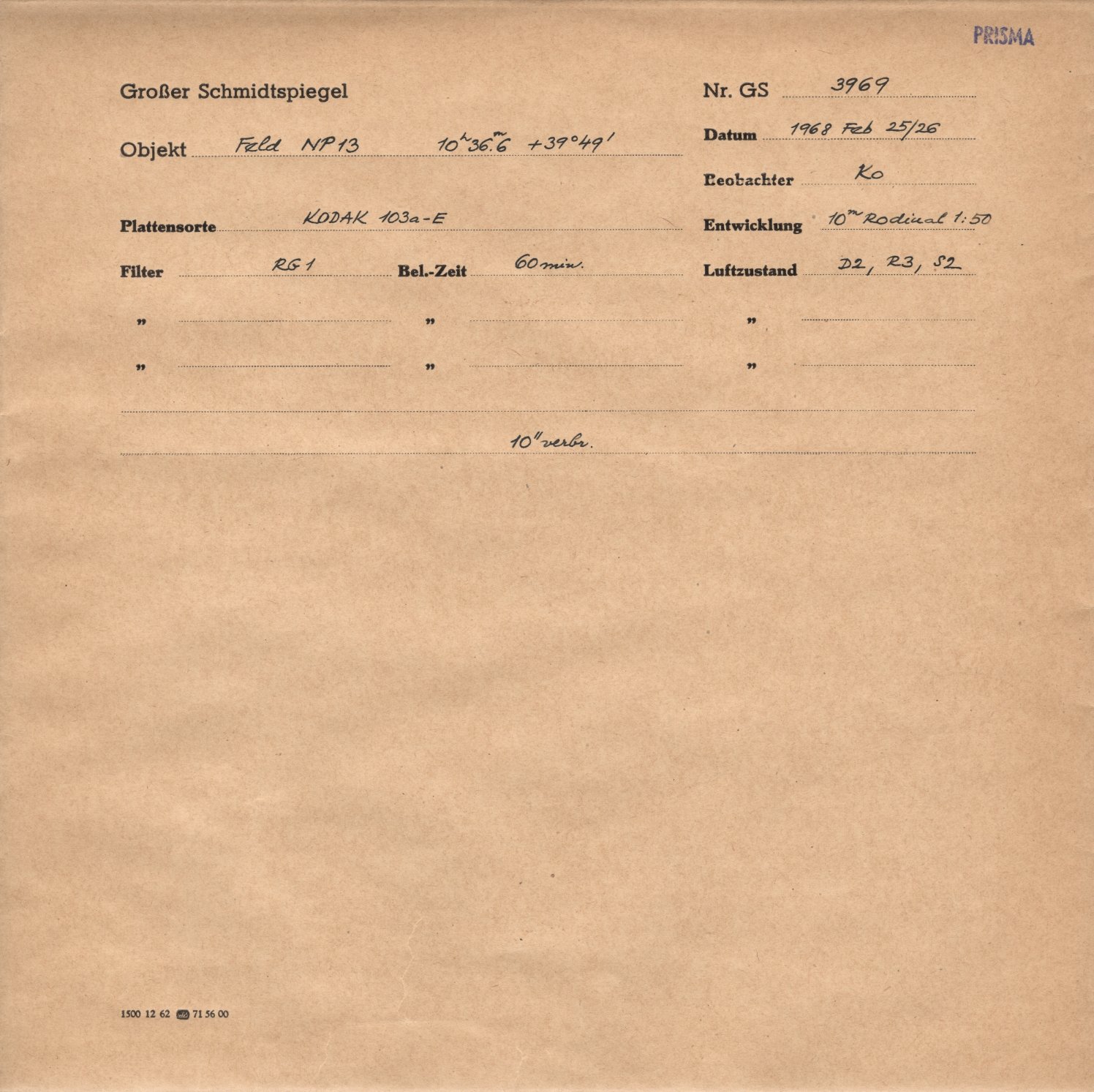 Plattenhuelle GS03969
