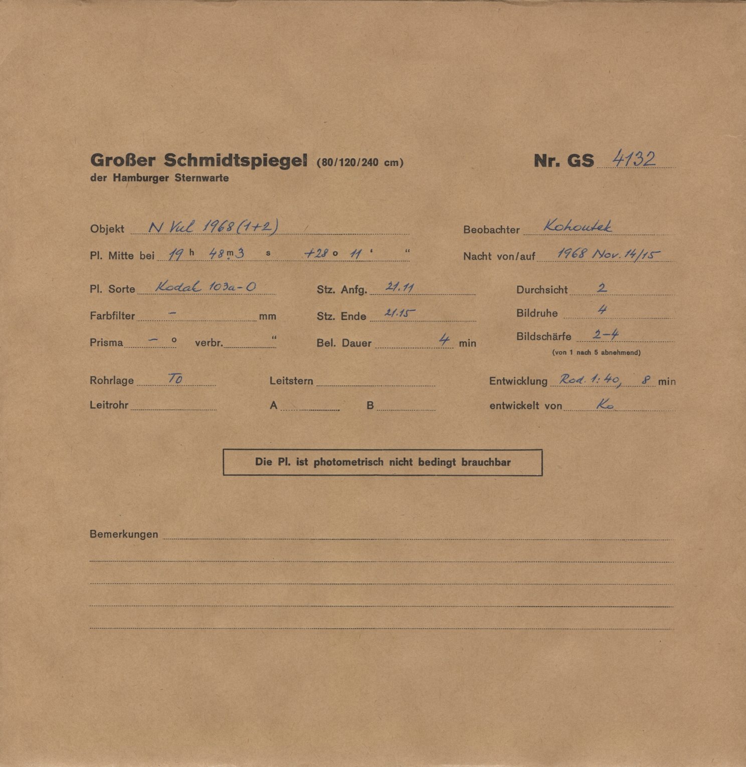 Plattenhuelle GS04132