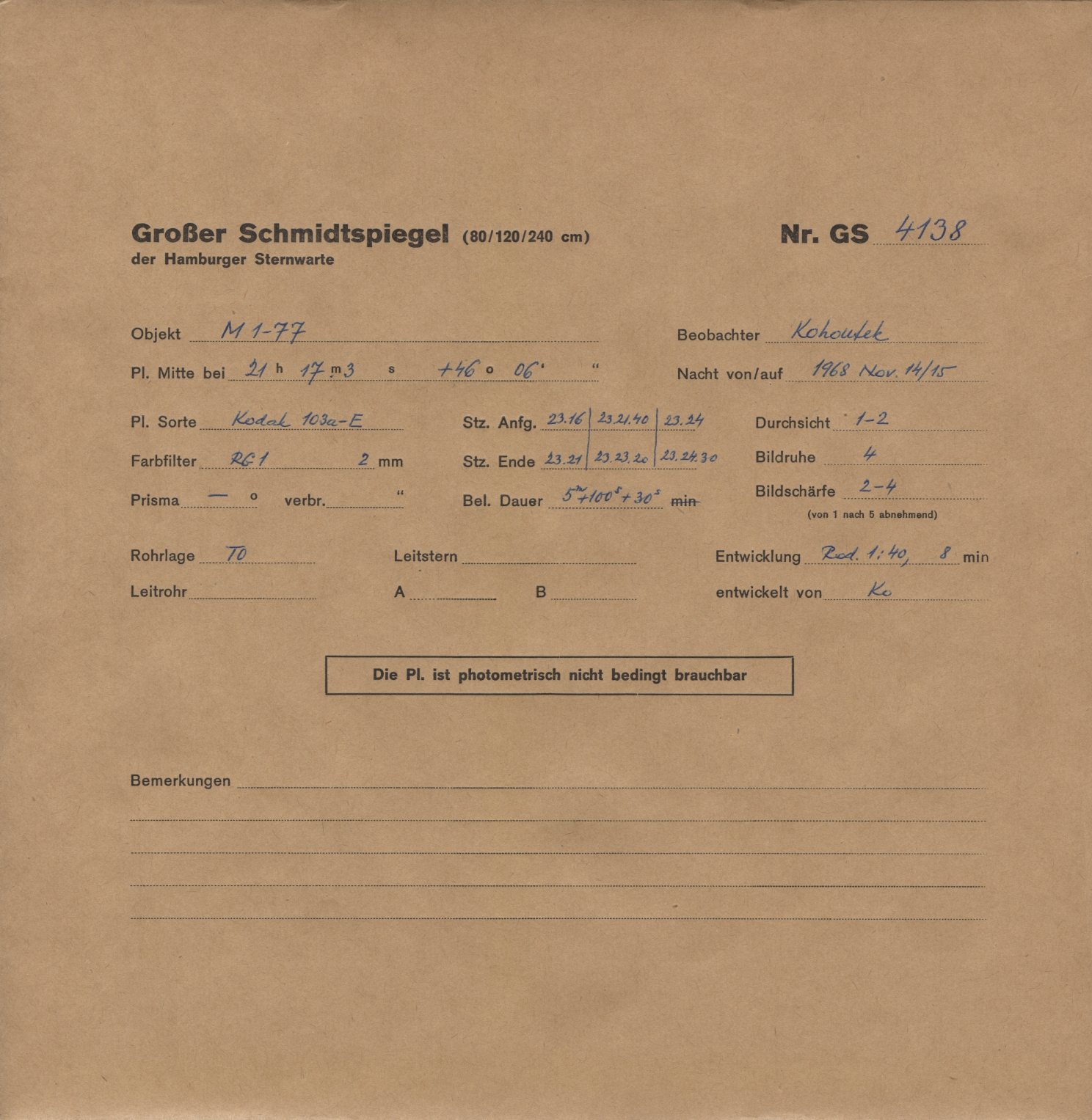 Plattenhuelle GS04138