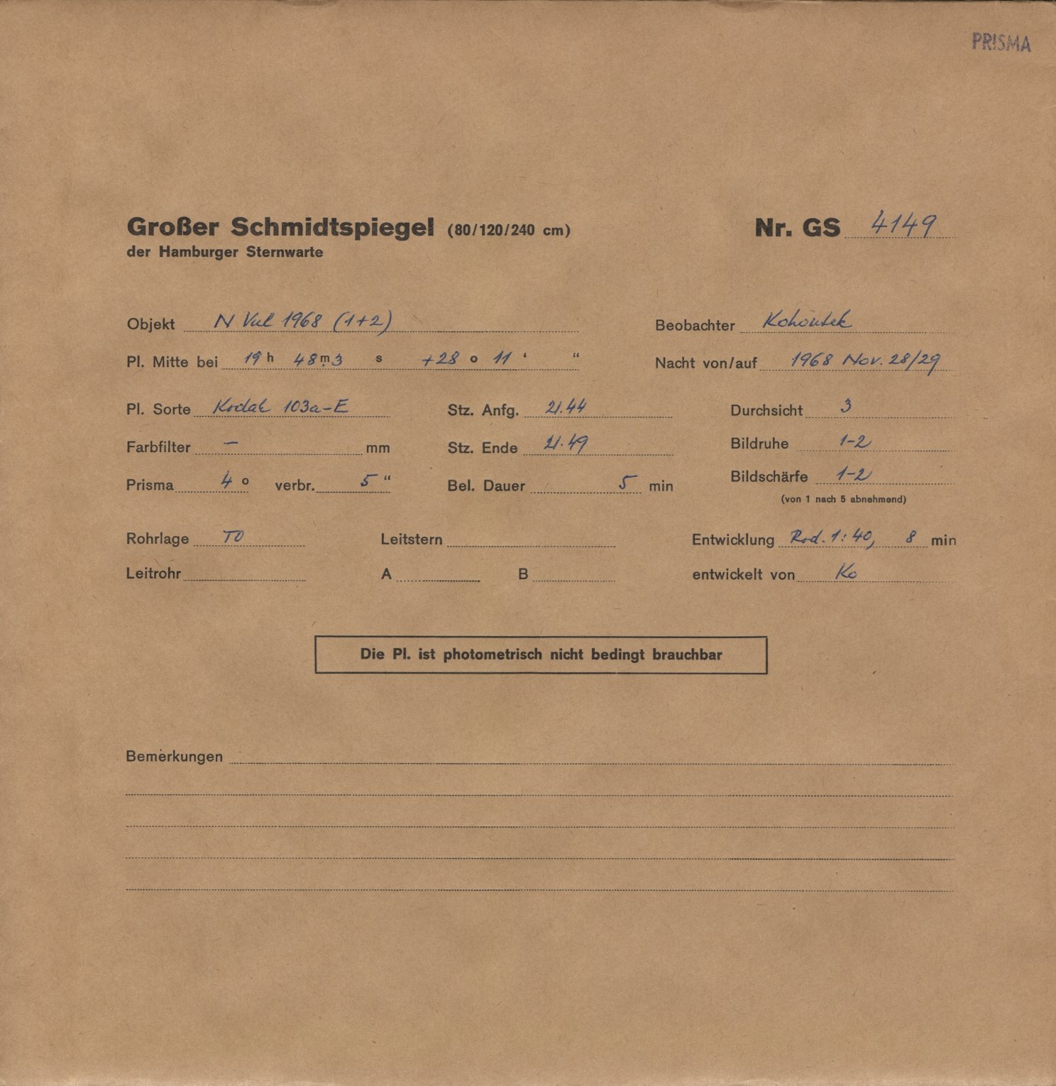Plattenhuelle GS04149