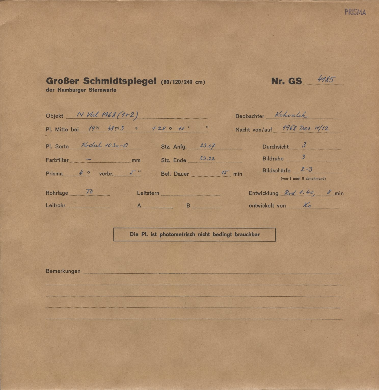 Plattenhuelle GS04185