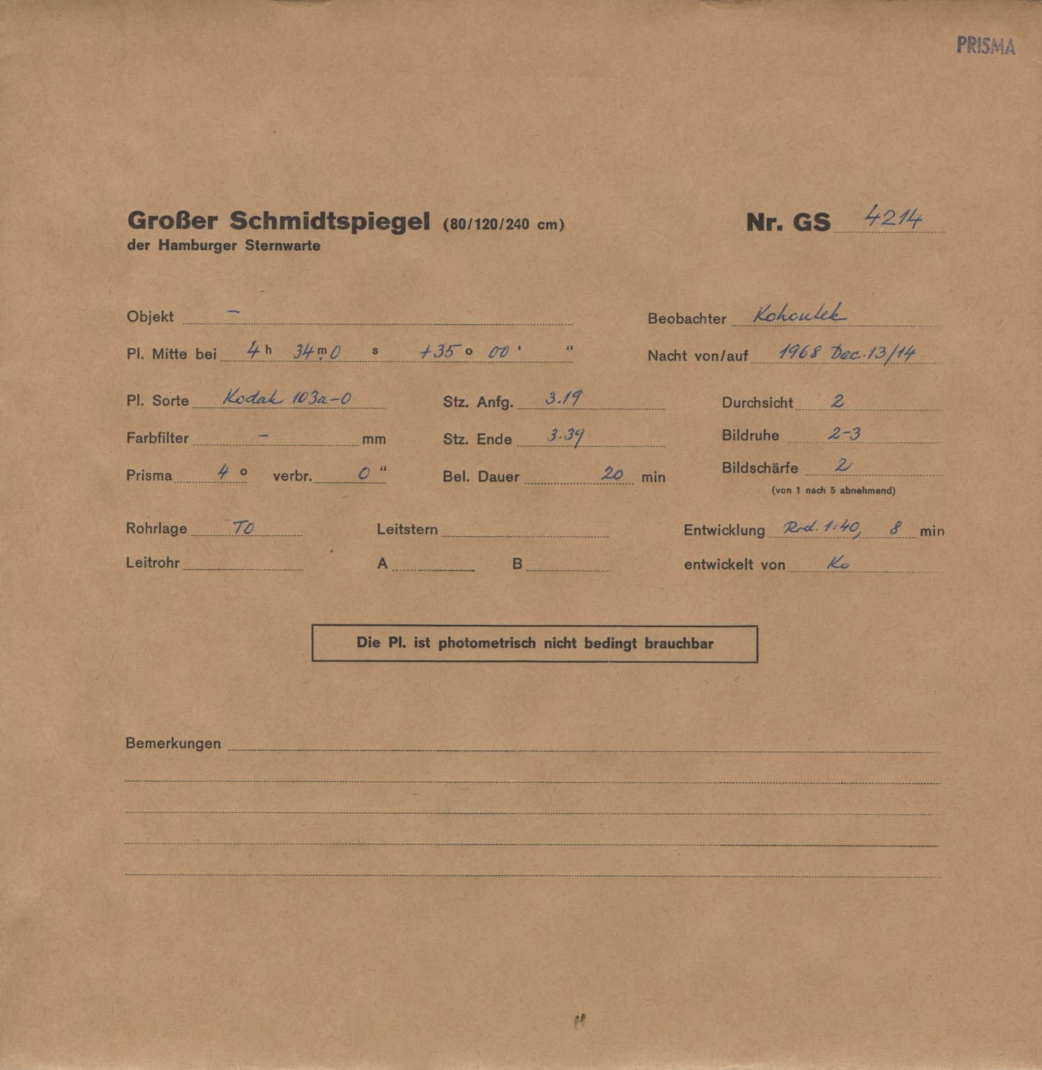 Plattenhuelle GS04214