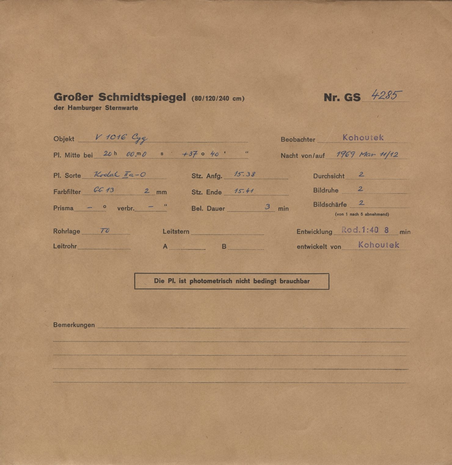 Plattenhuelle GS04285