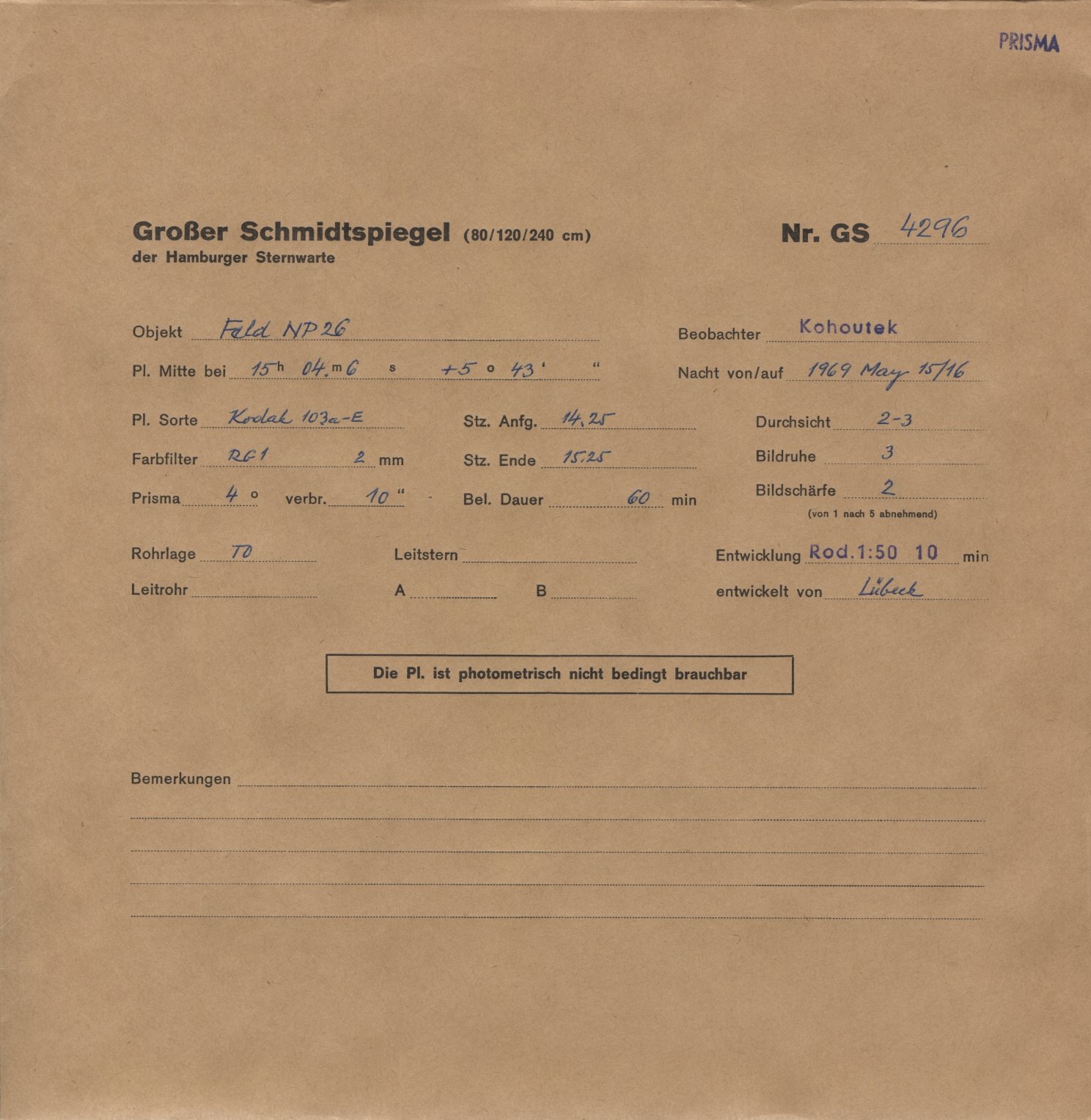Plattenhuelle GS04296