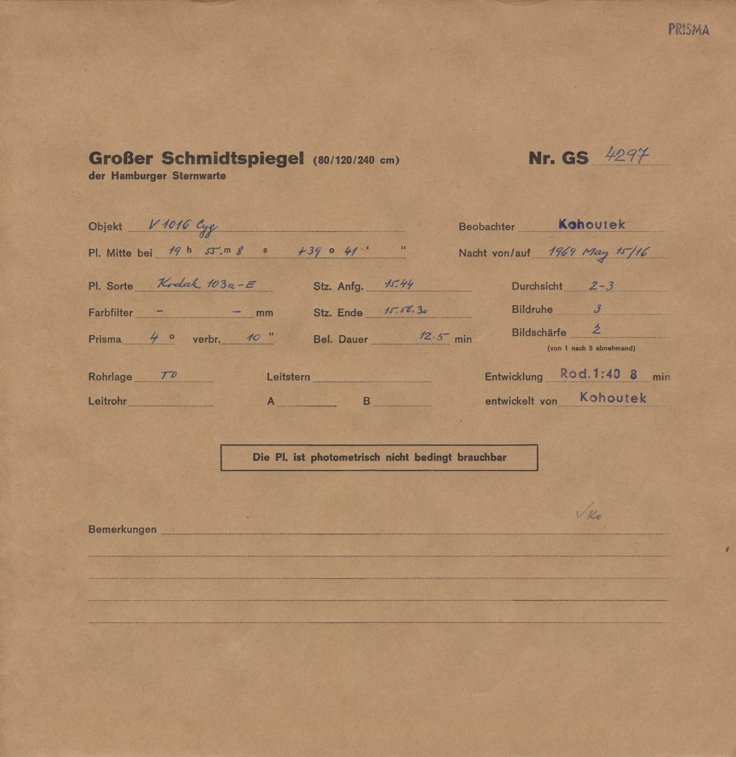 Plattenhuelle GS04297