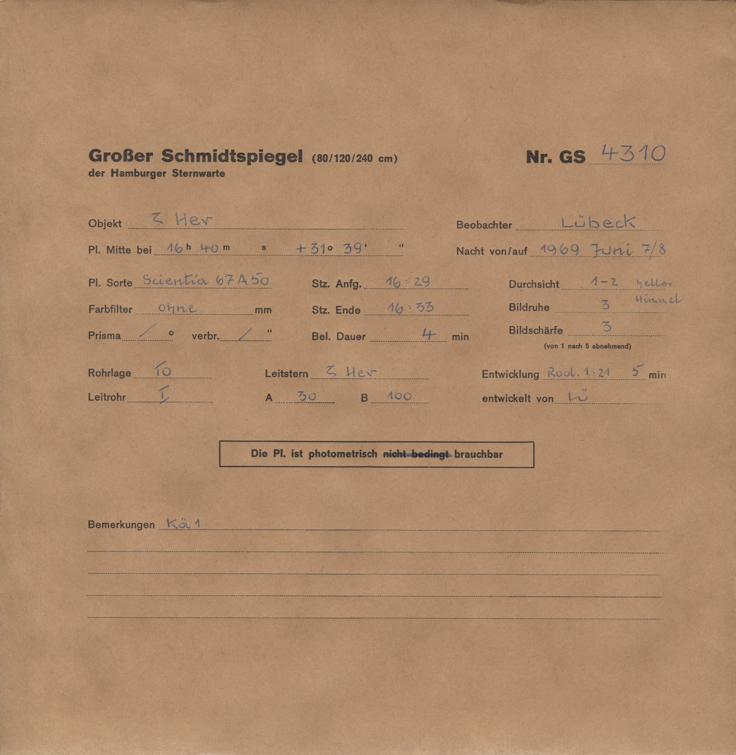 Plattenhuelle GS04310