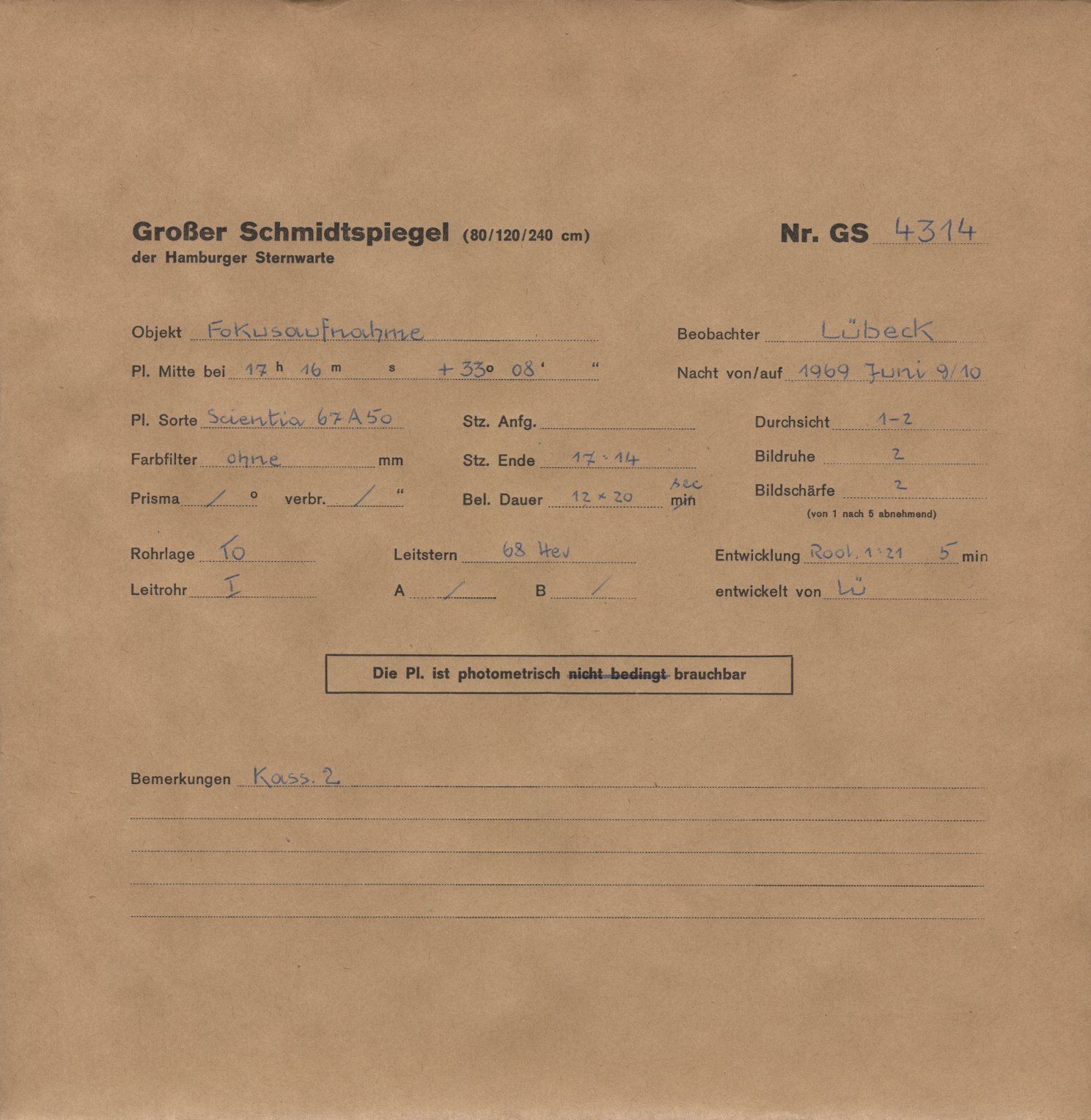 Plattenhuelle GS04314