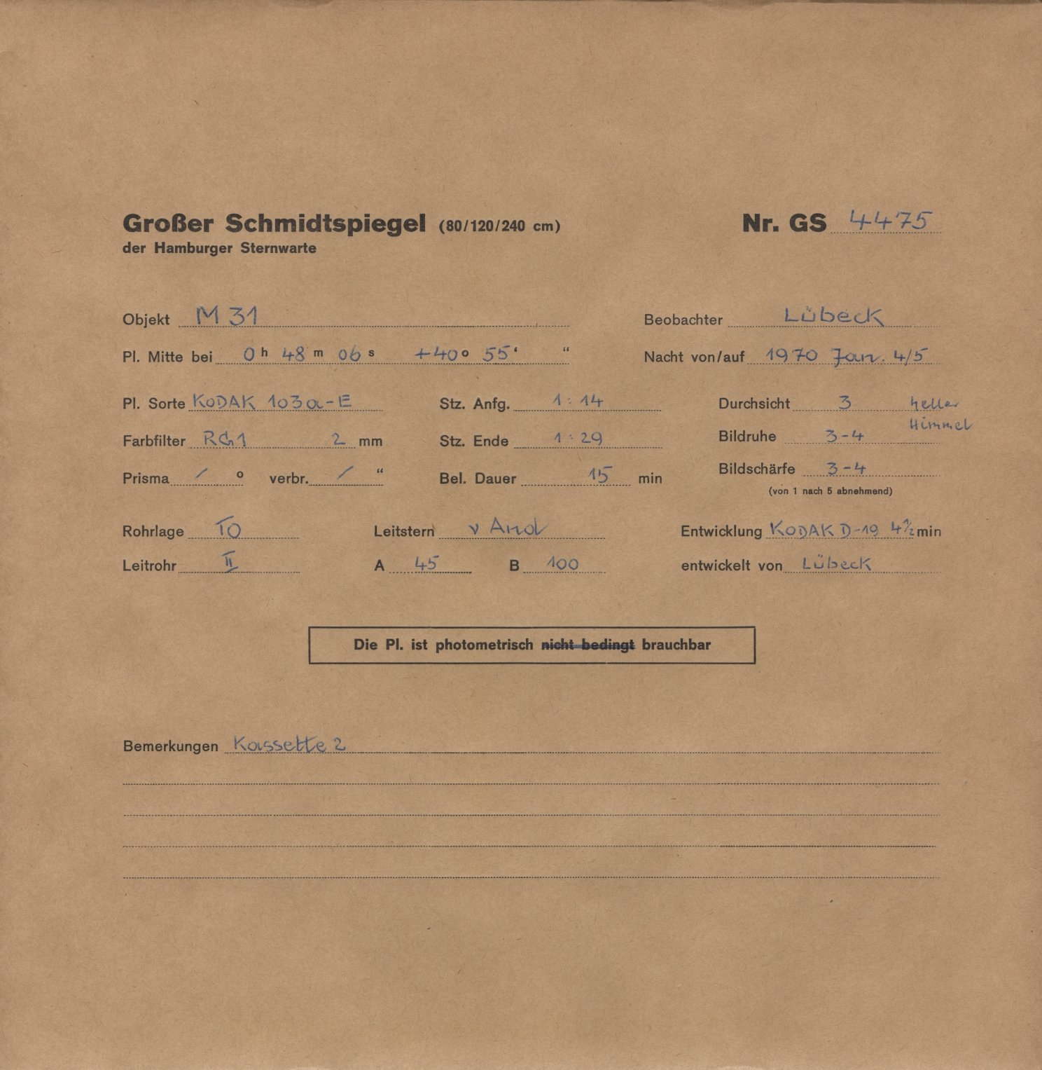 Plattenhuelle GS04475