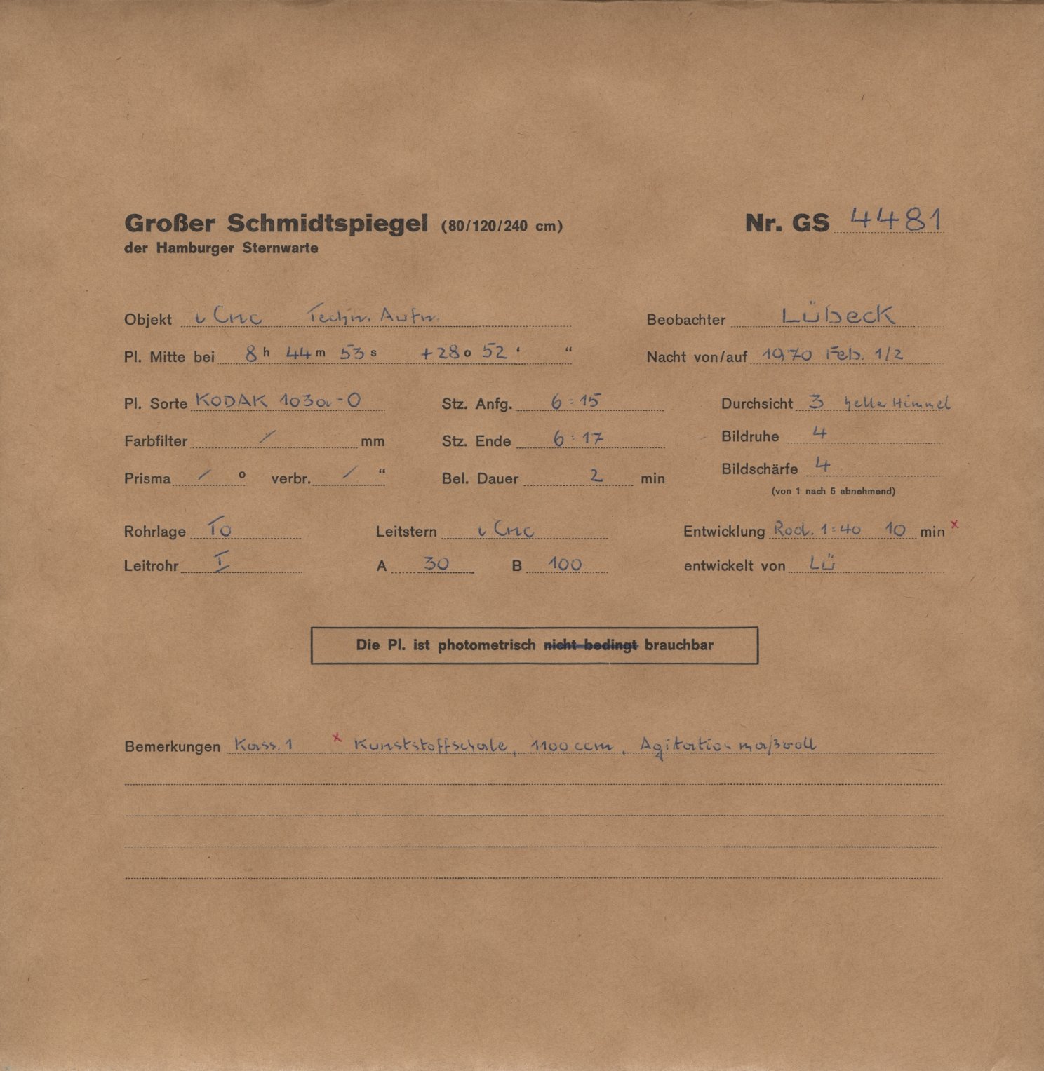 Plattenhuelle GS04481