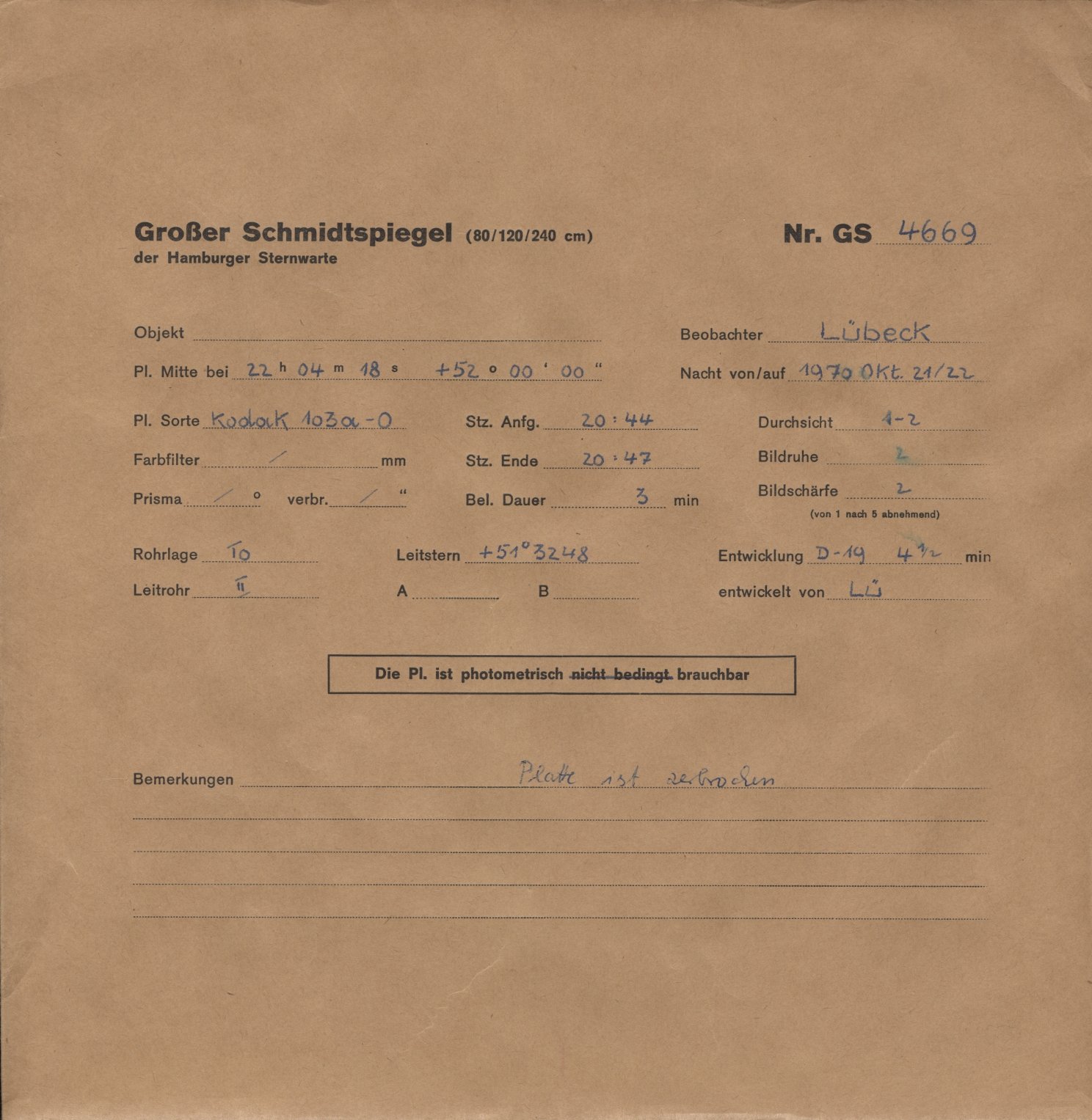 Plattenhuelle GS04669