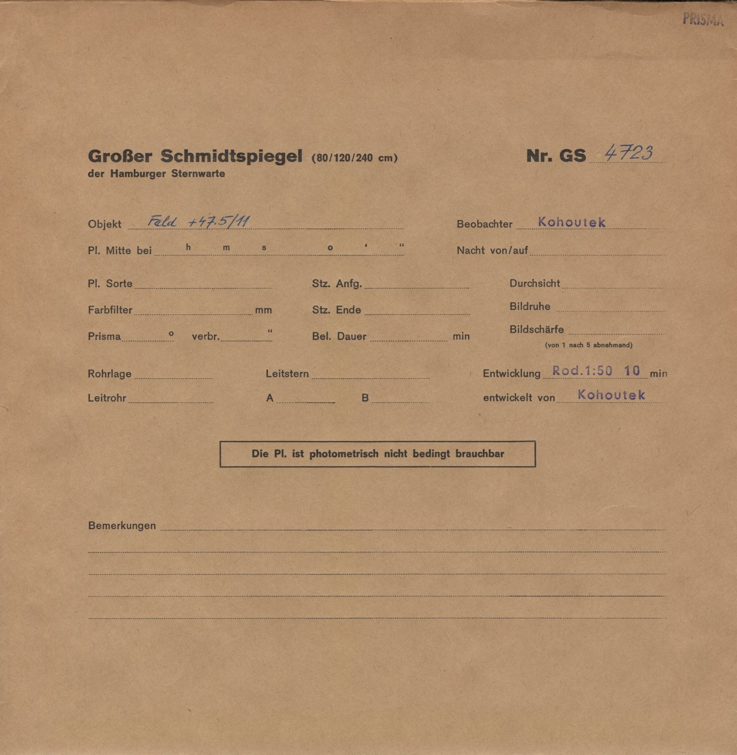 Plattenhuelle GS04723