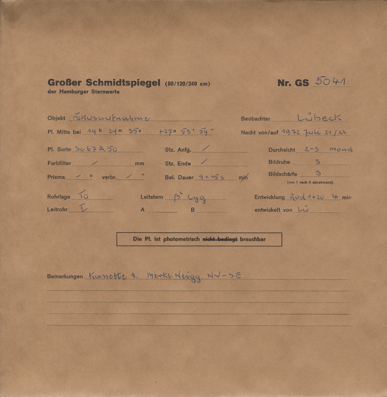 Plattenhuelle GS05041