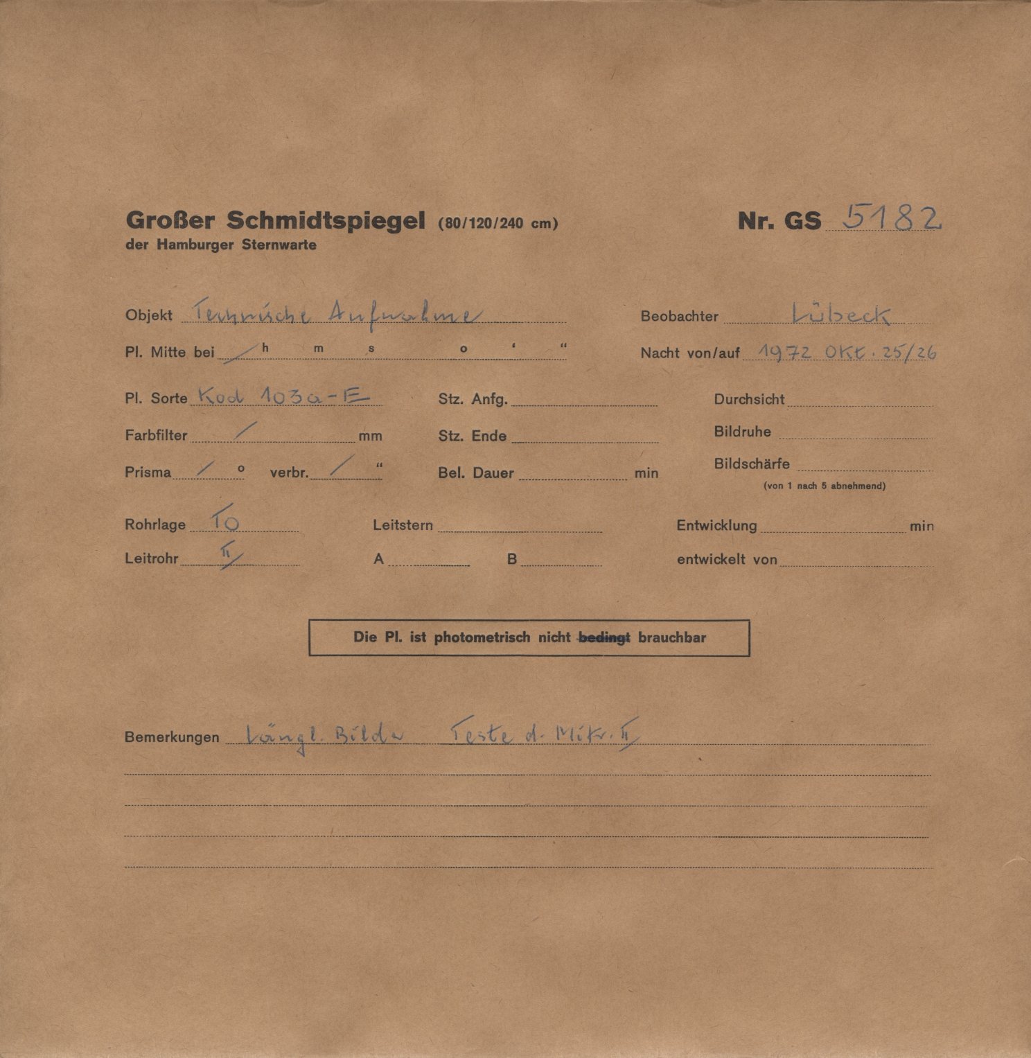 Plattenhuelle GS05182