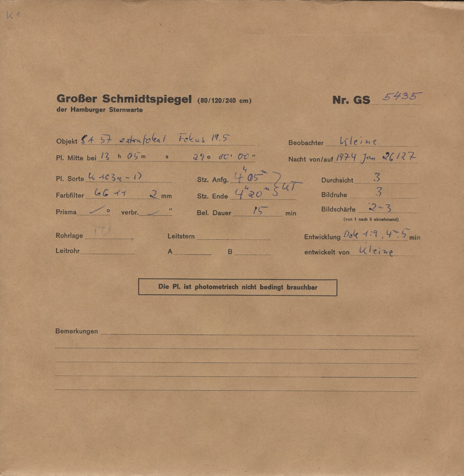 Plattenhuelle GS05435