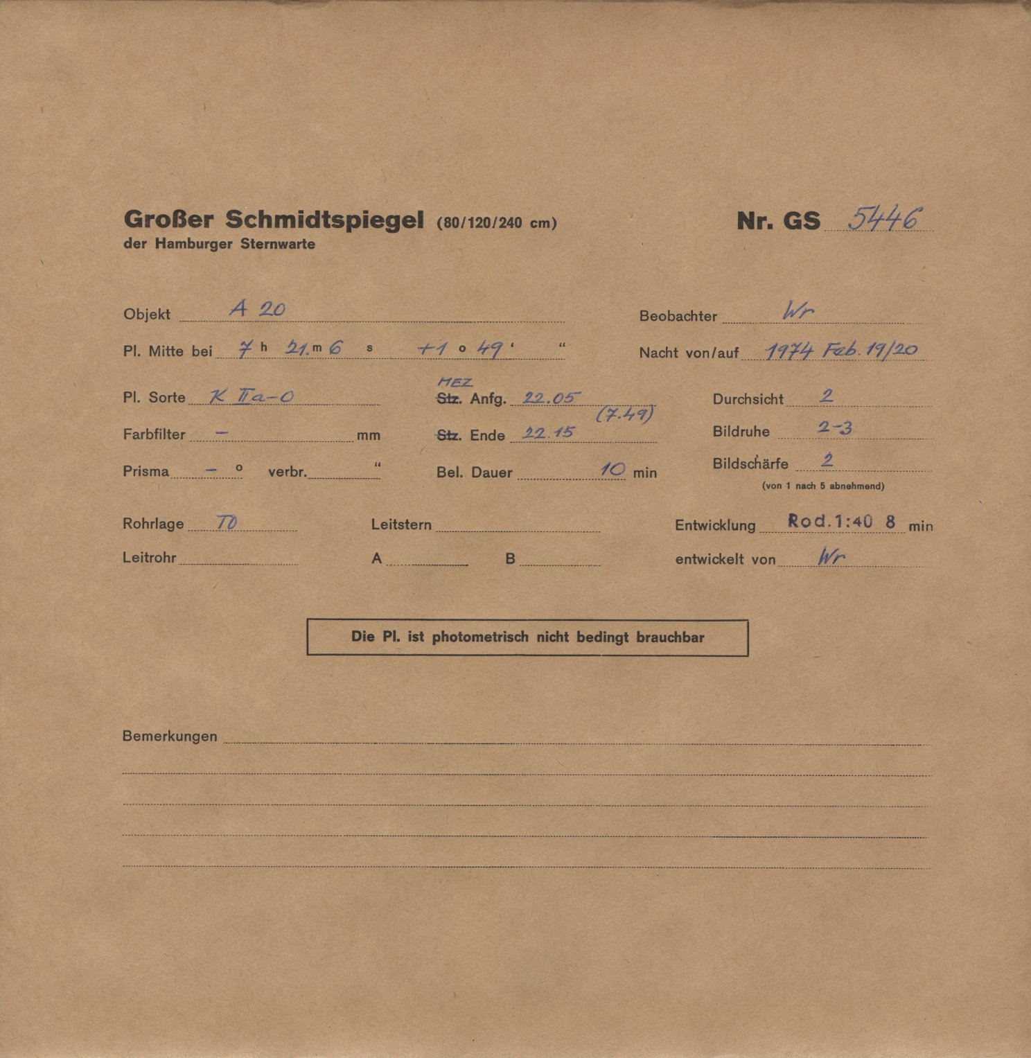 Plattenhuelle GS05446