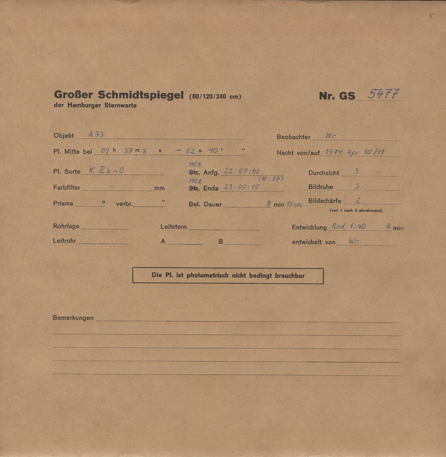 Plattenhuelle GS05477