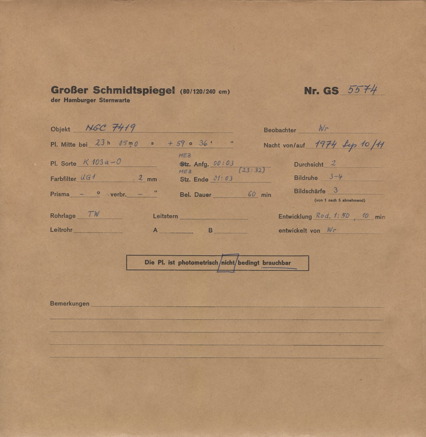 Plattenhuelle GS05574