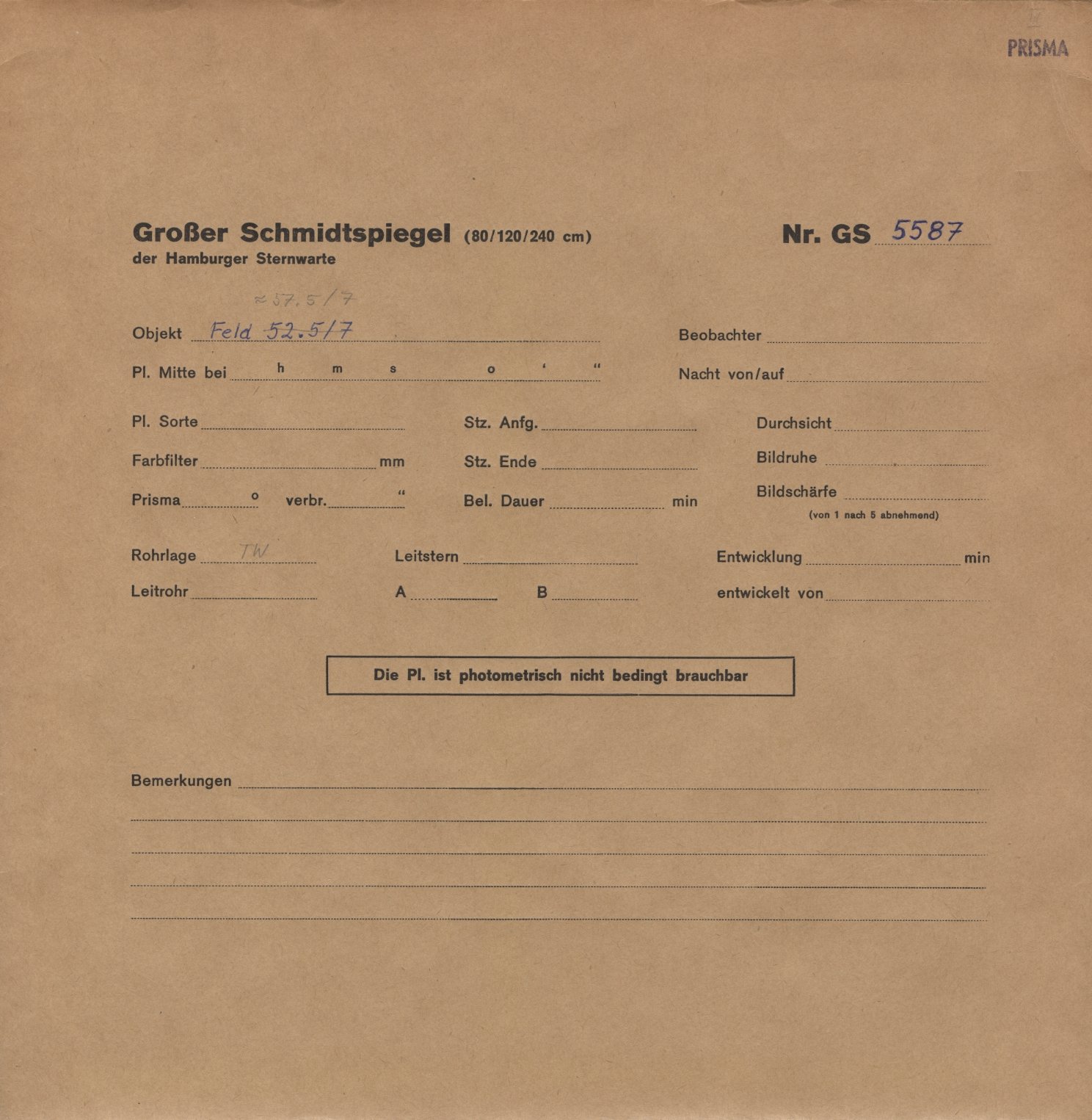 Plattenhuelle GS05587