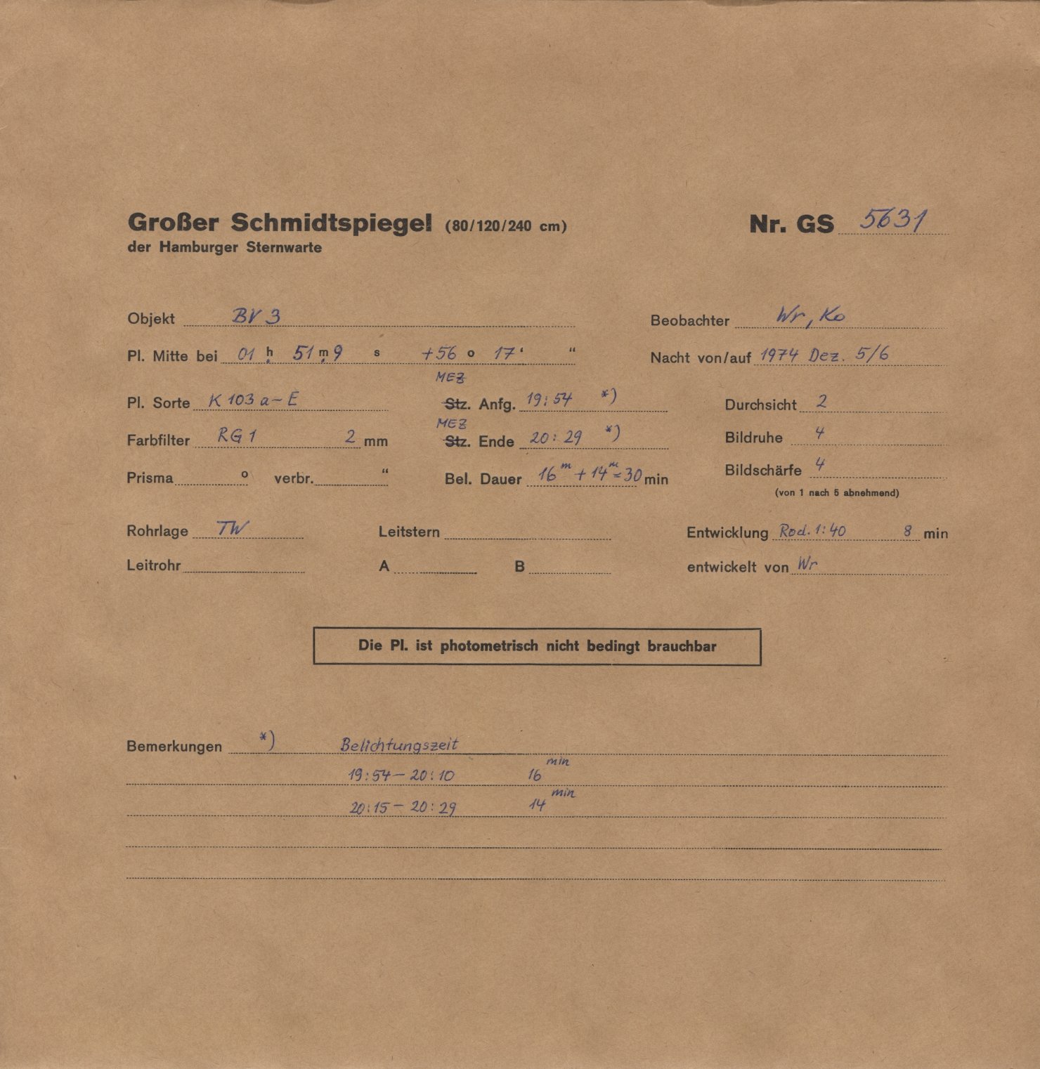 Plattenhuelle GS05631