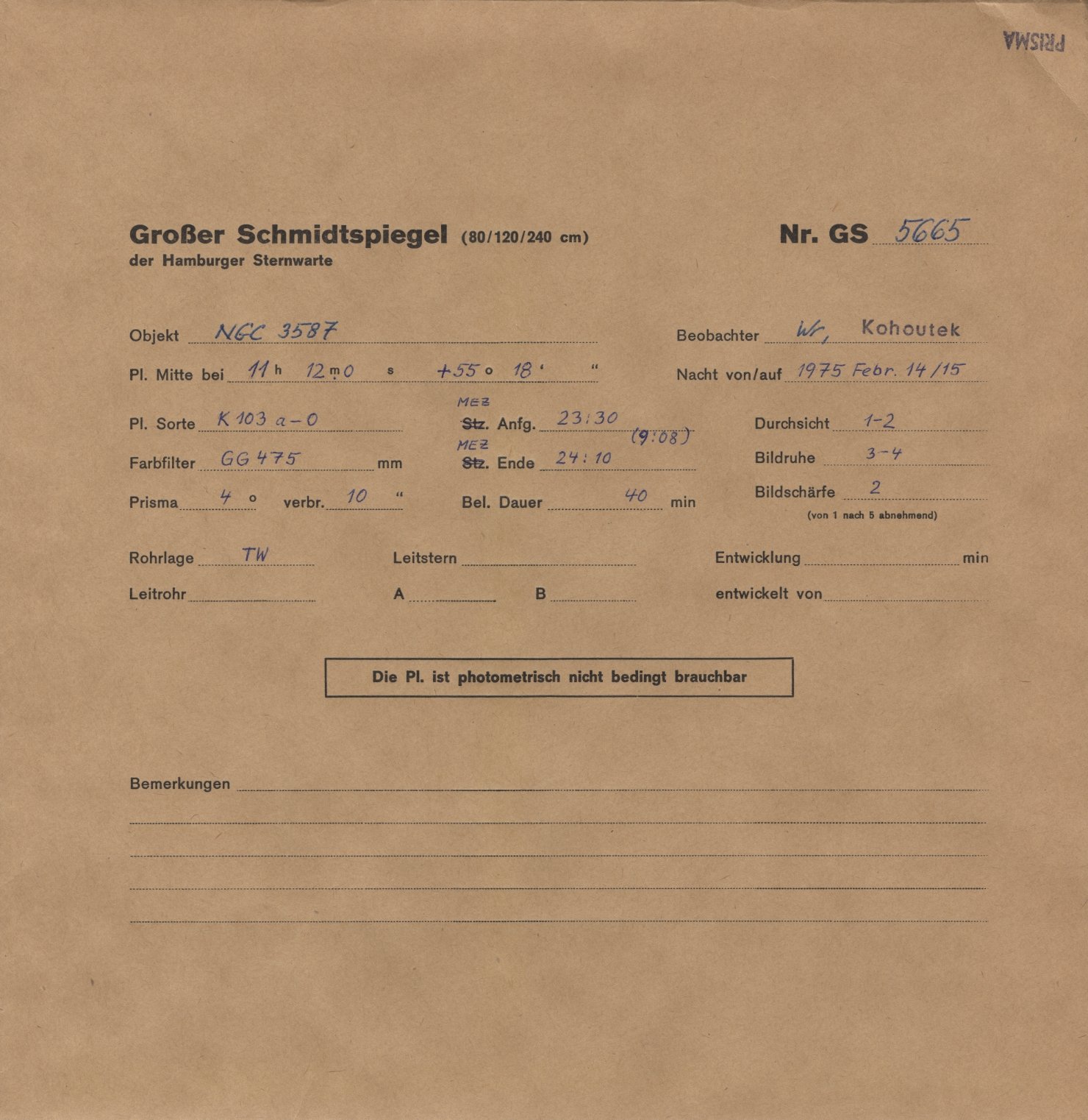 Plattenhuelle GS05665