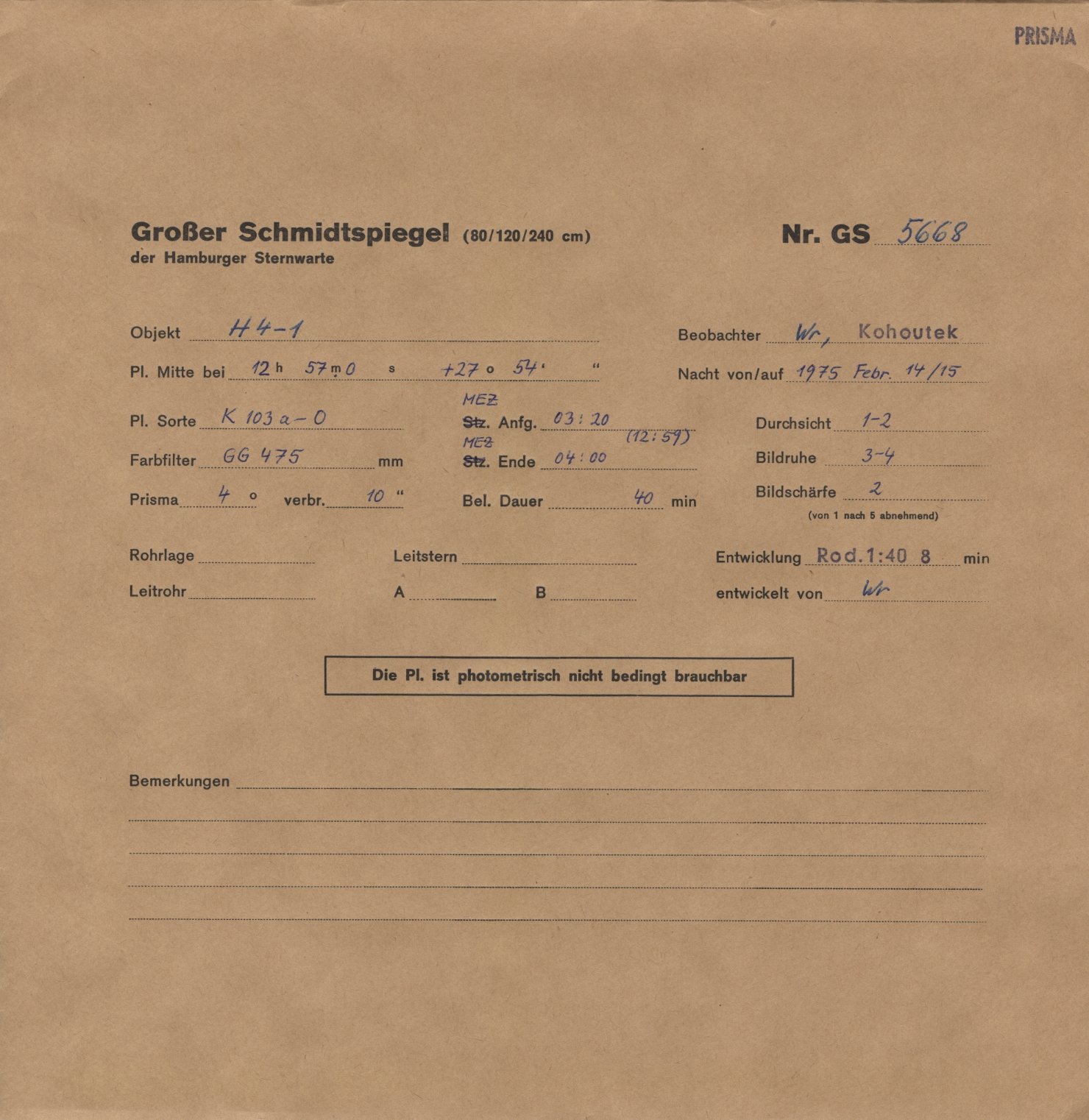 Plattenhuelle GS05668