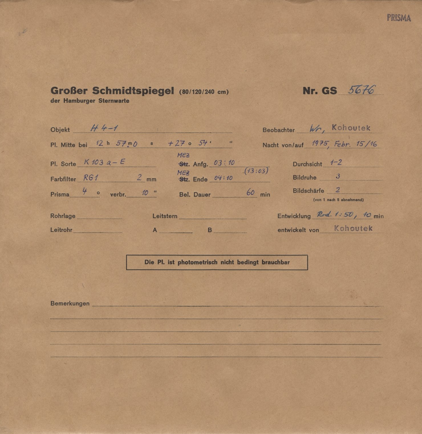 Plattenhuelle GS05676