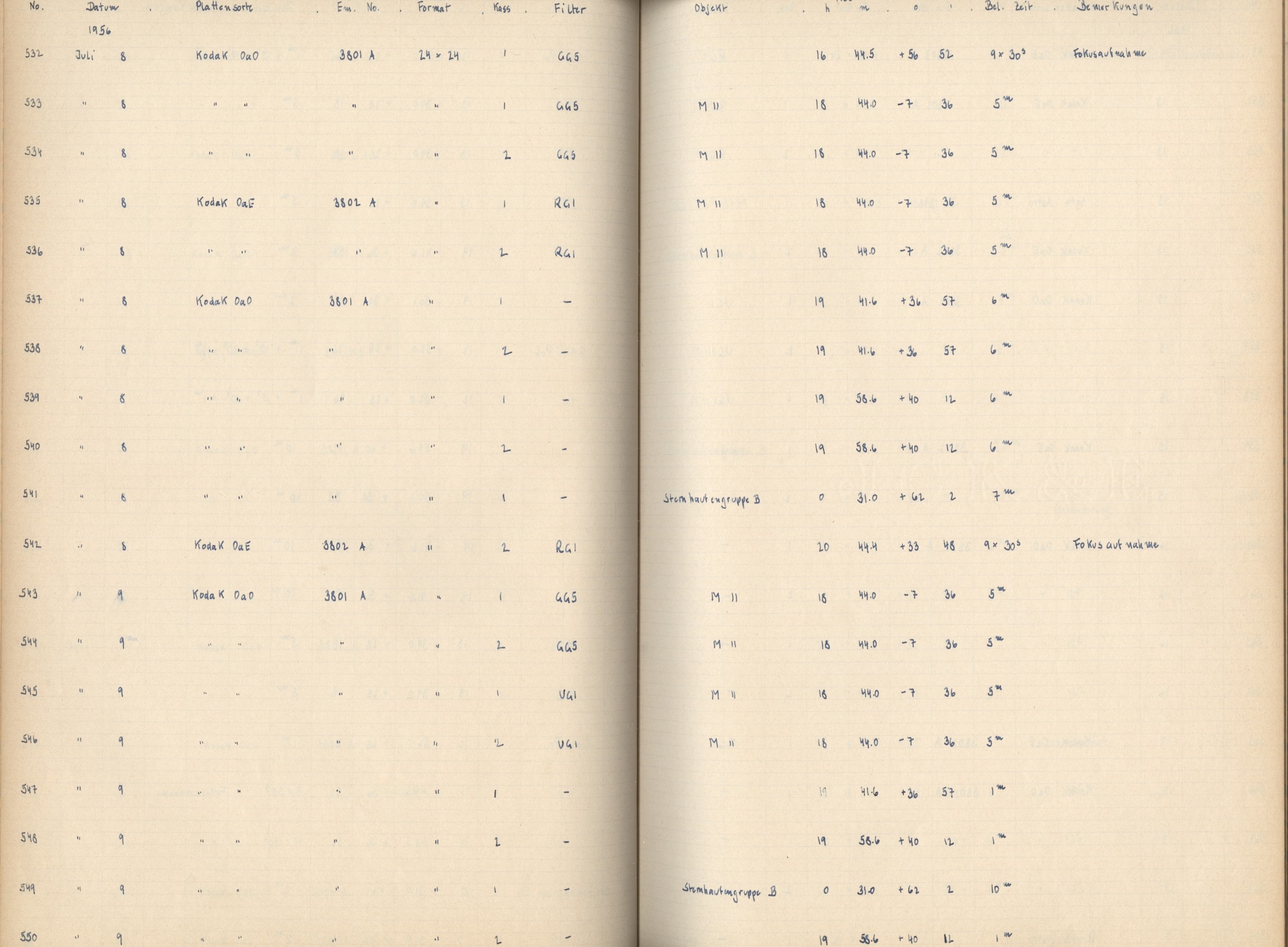 Plattenverzeichnis: ganze Seite00537