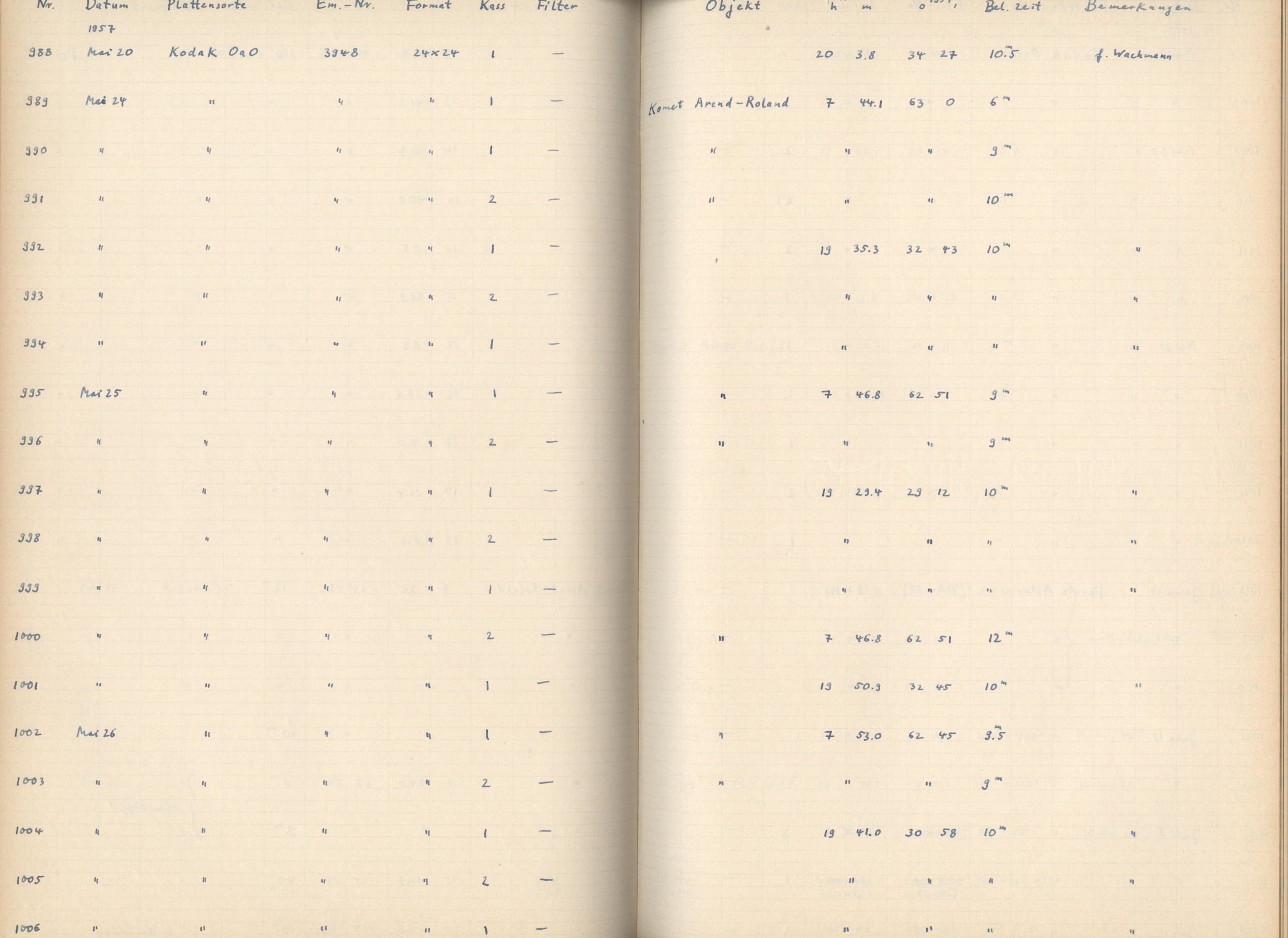 Plattenverzeichnis: ganze Seite00989