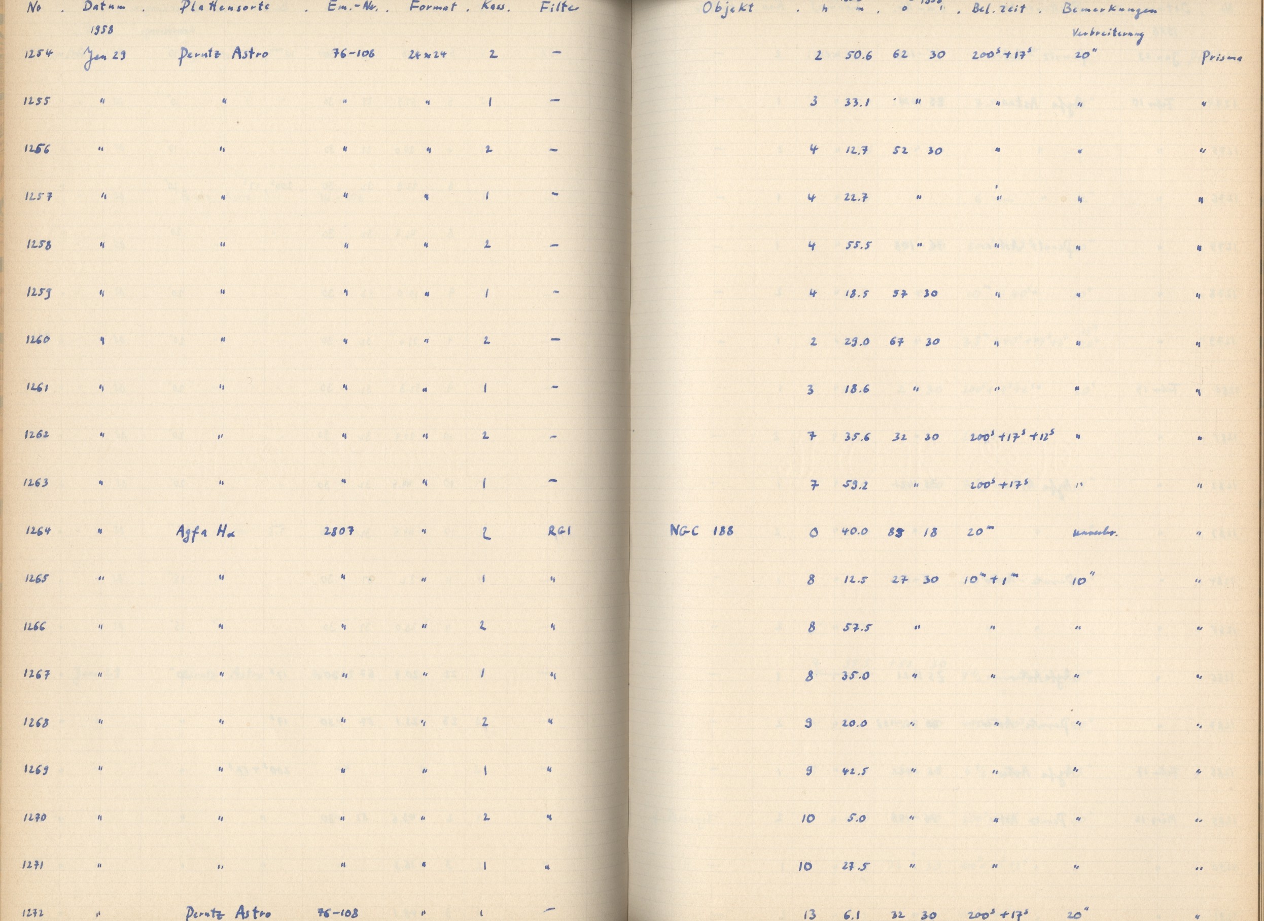 Plattenverzeichnis: ganze Seite01260