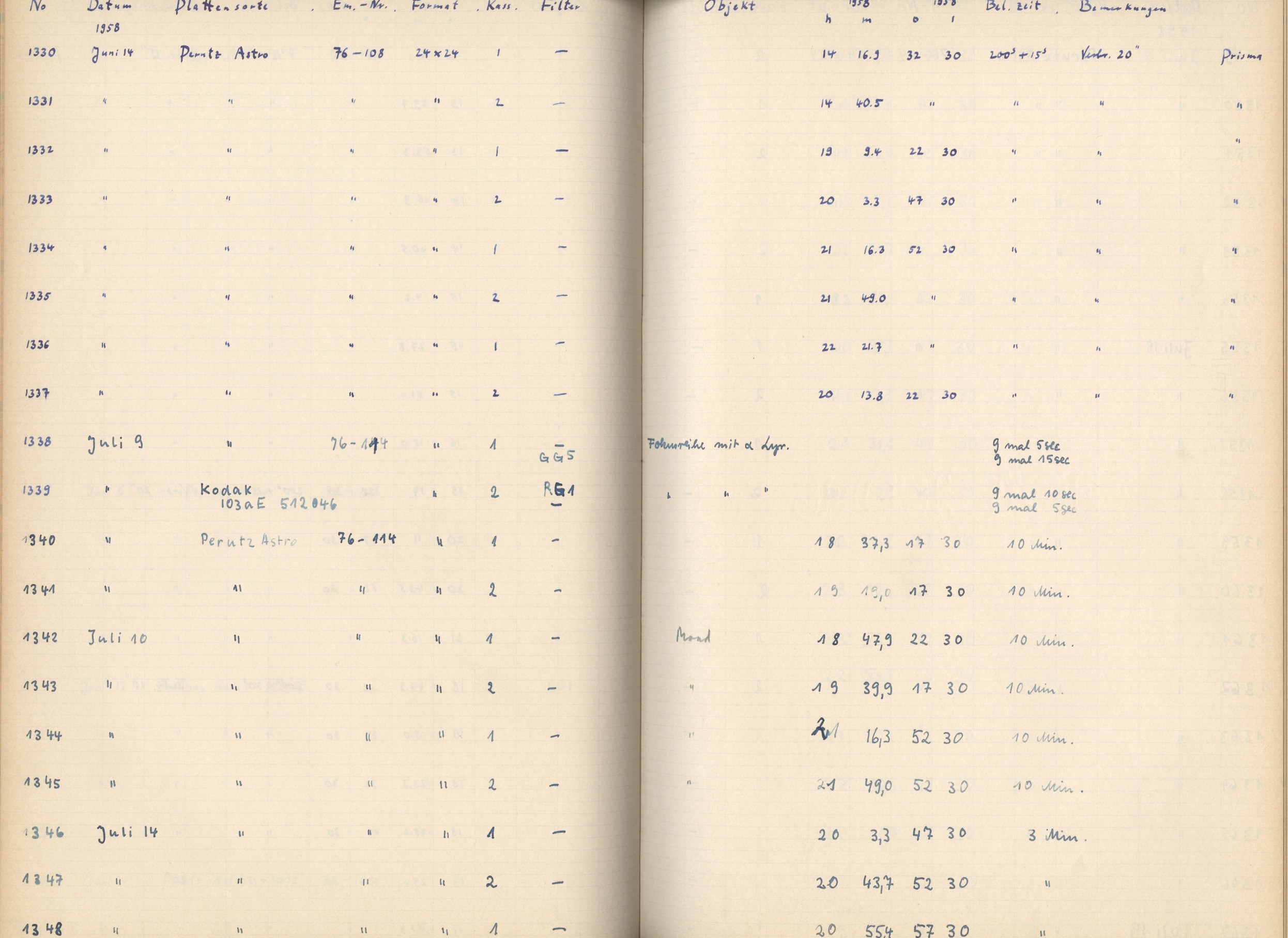 Plattenverzeichnis: ganze Seite01335