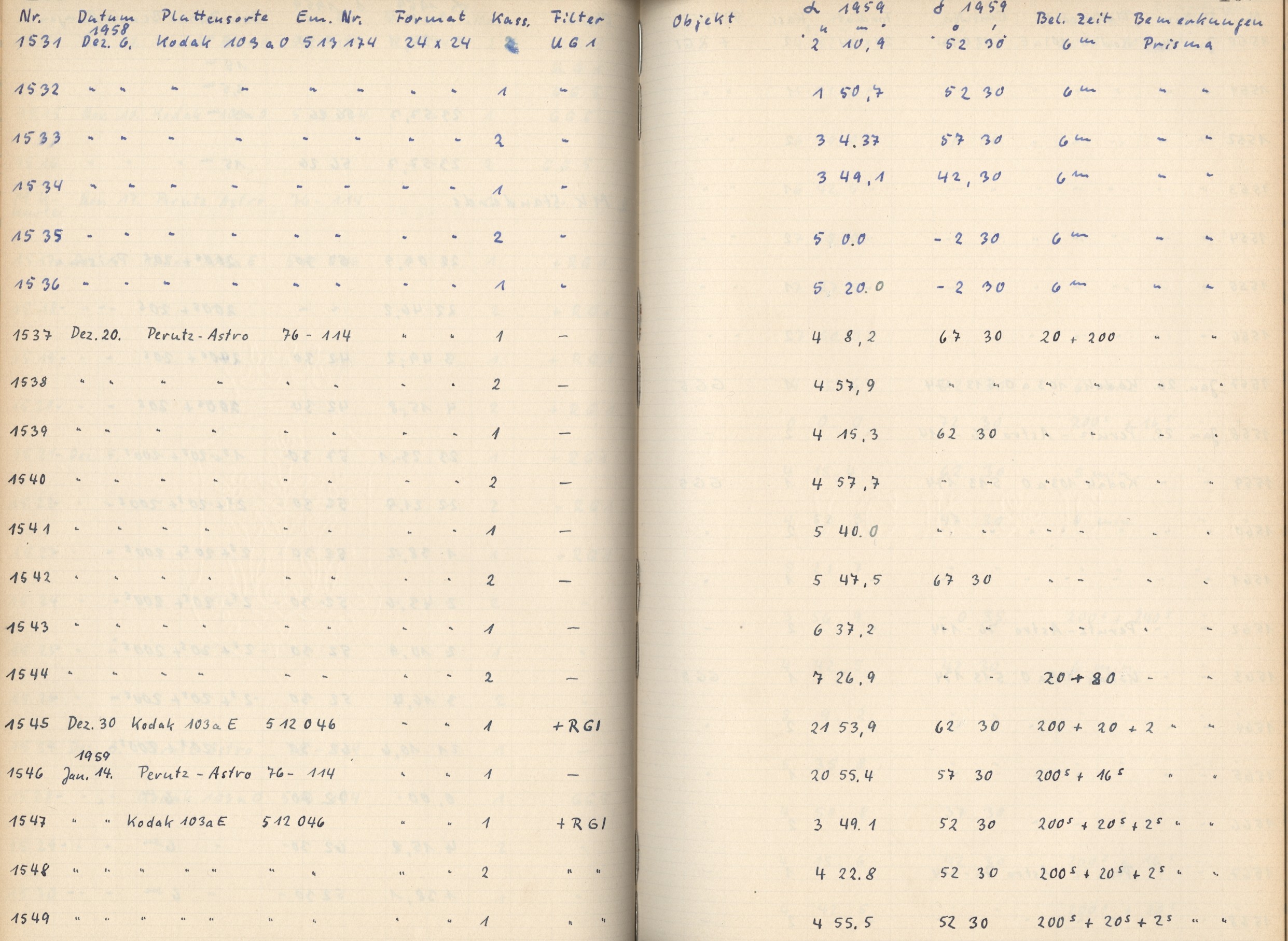 Plattenverzeichnis: ganze Seite01543