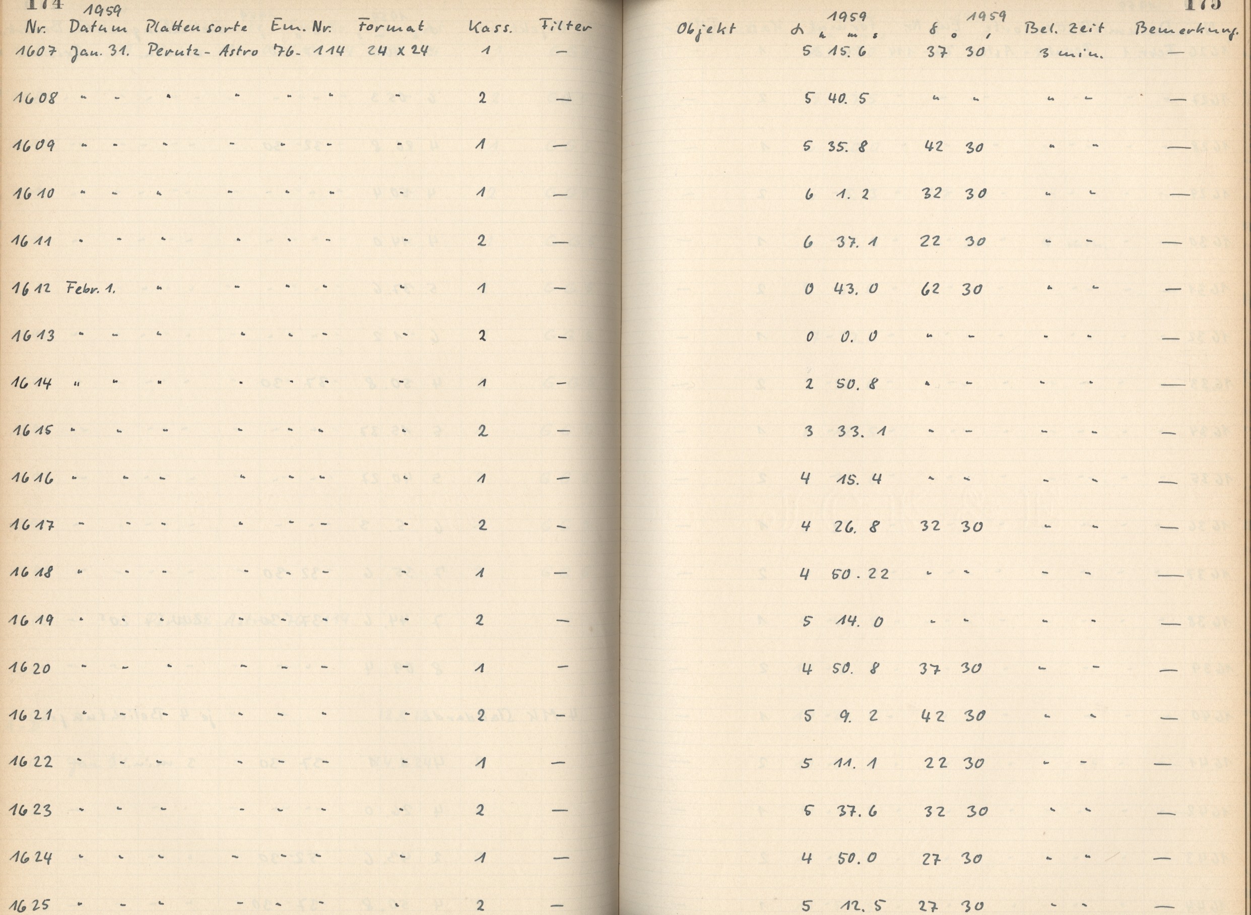 Plattenverzeichnis: ganze Seite01614b