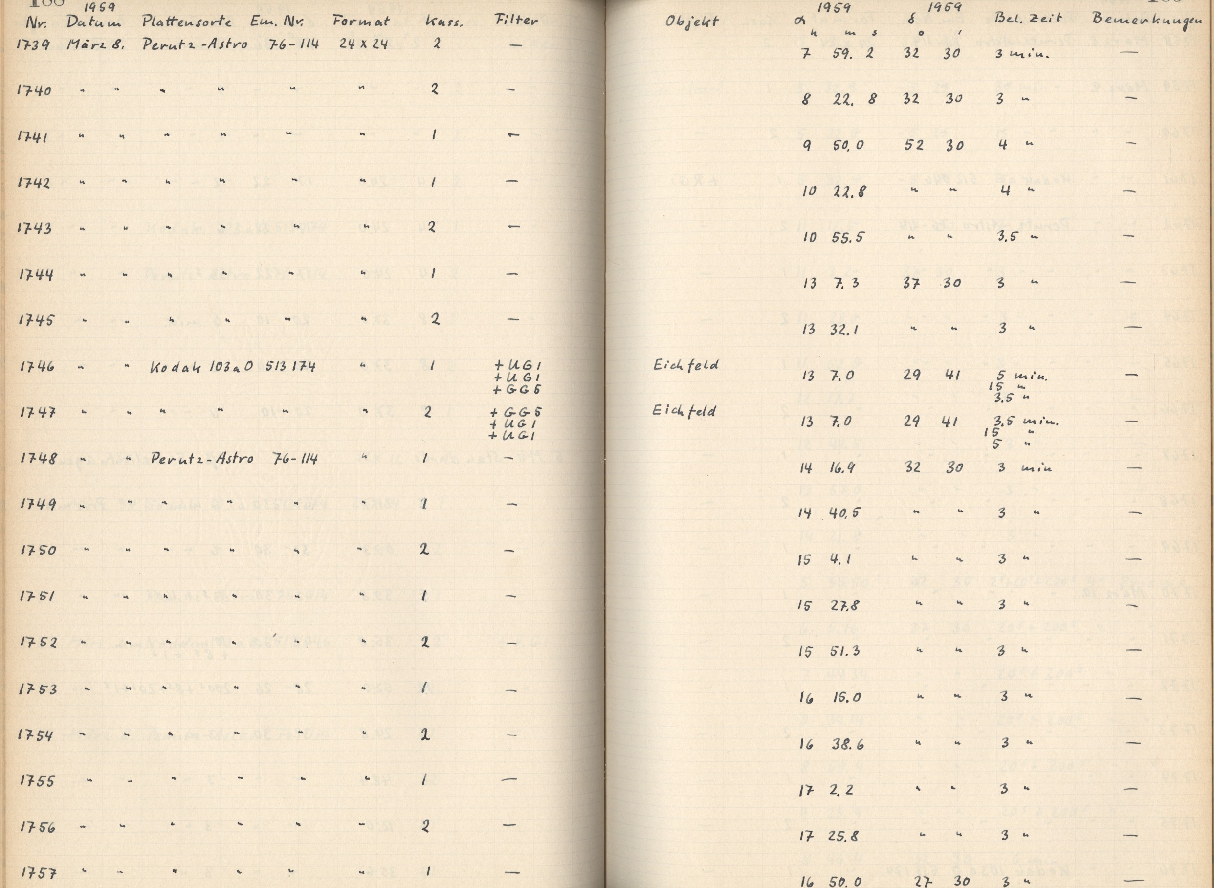 Plattenverzeichnis: ganze Seite01749
