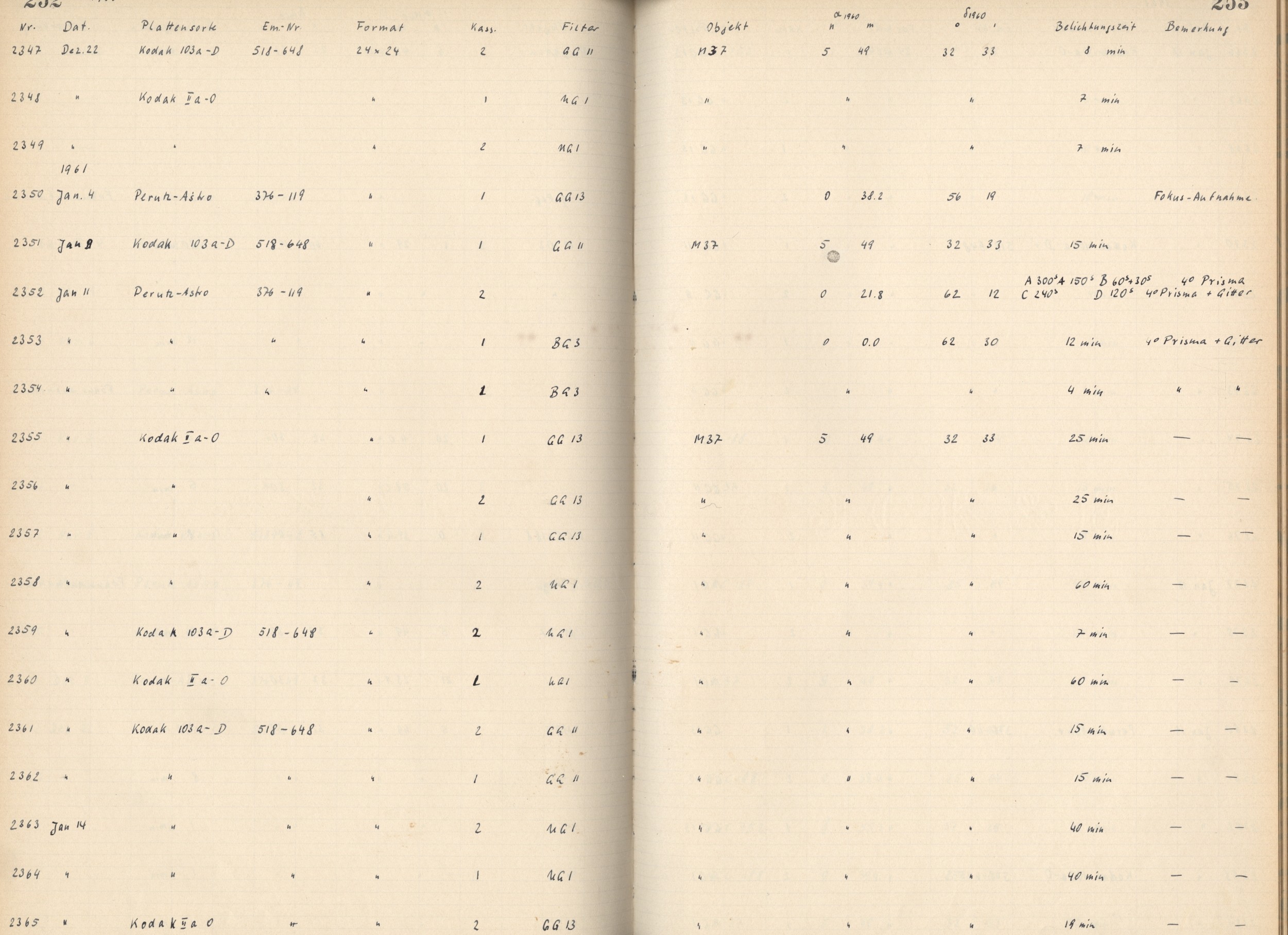 Plattenverzeichnis: ganze Seite02352