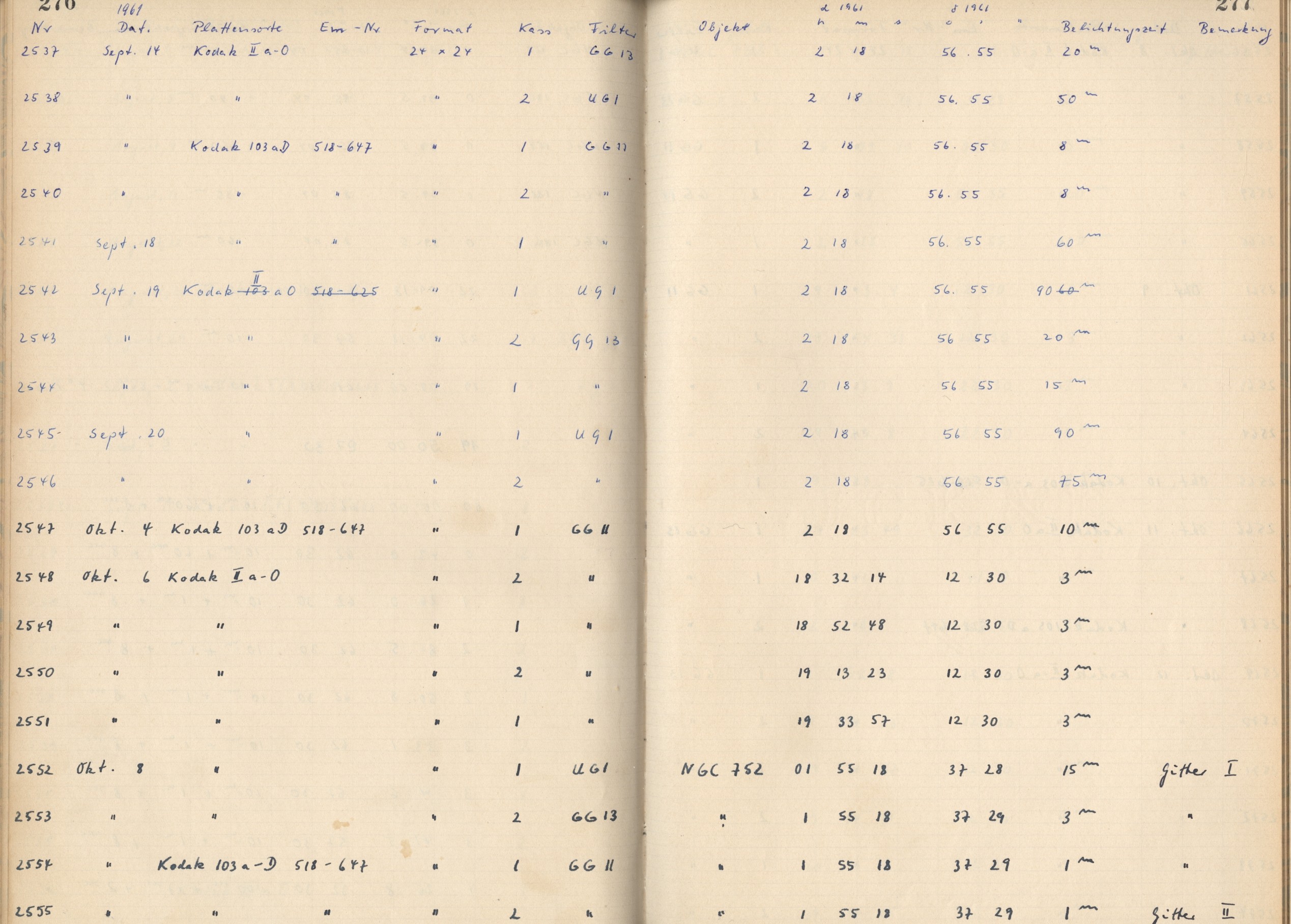 Plattenverzeichnis: ganze Seite02541