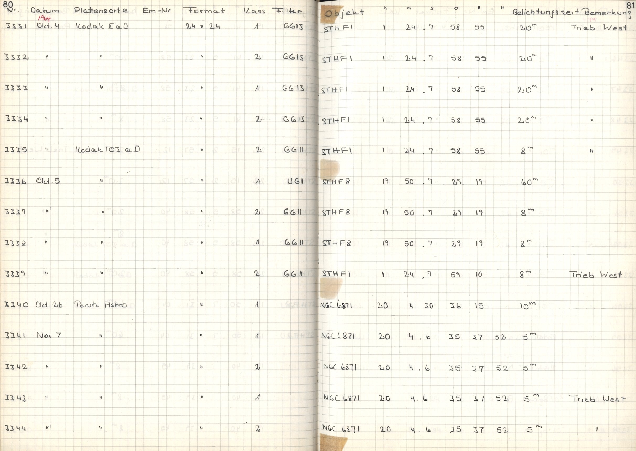 Plattenverzeichnis: ganze Seite03342