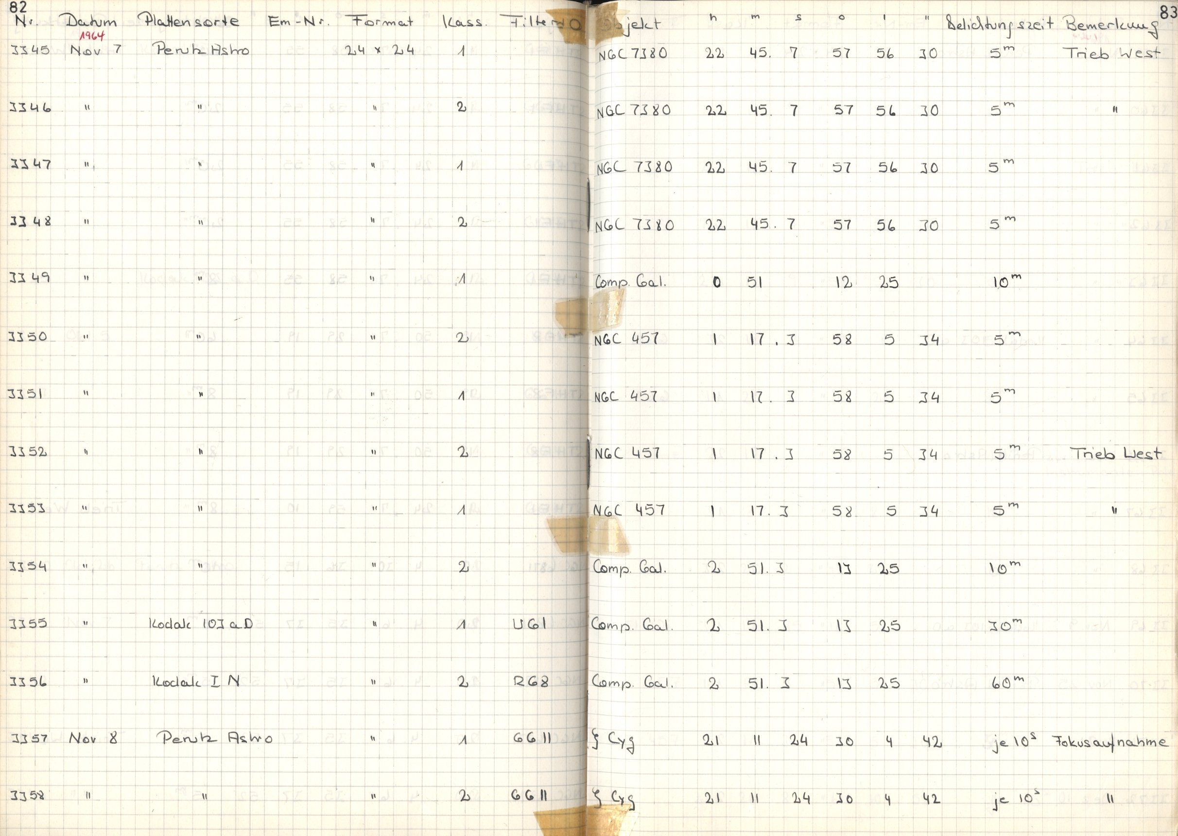 Plattenverzeichnis: ganze Seite03350