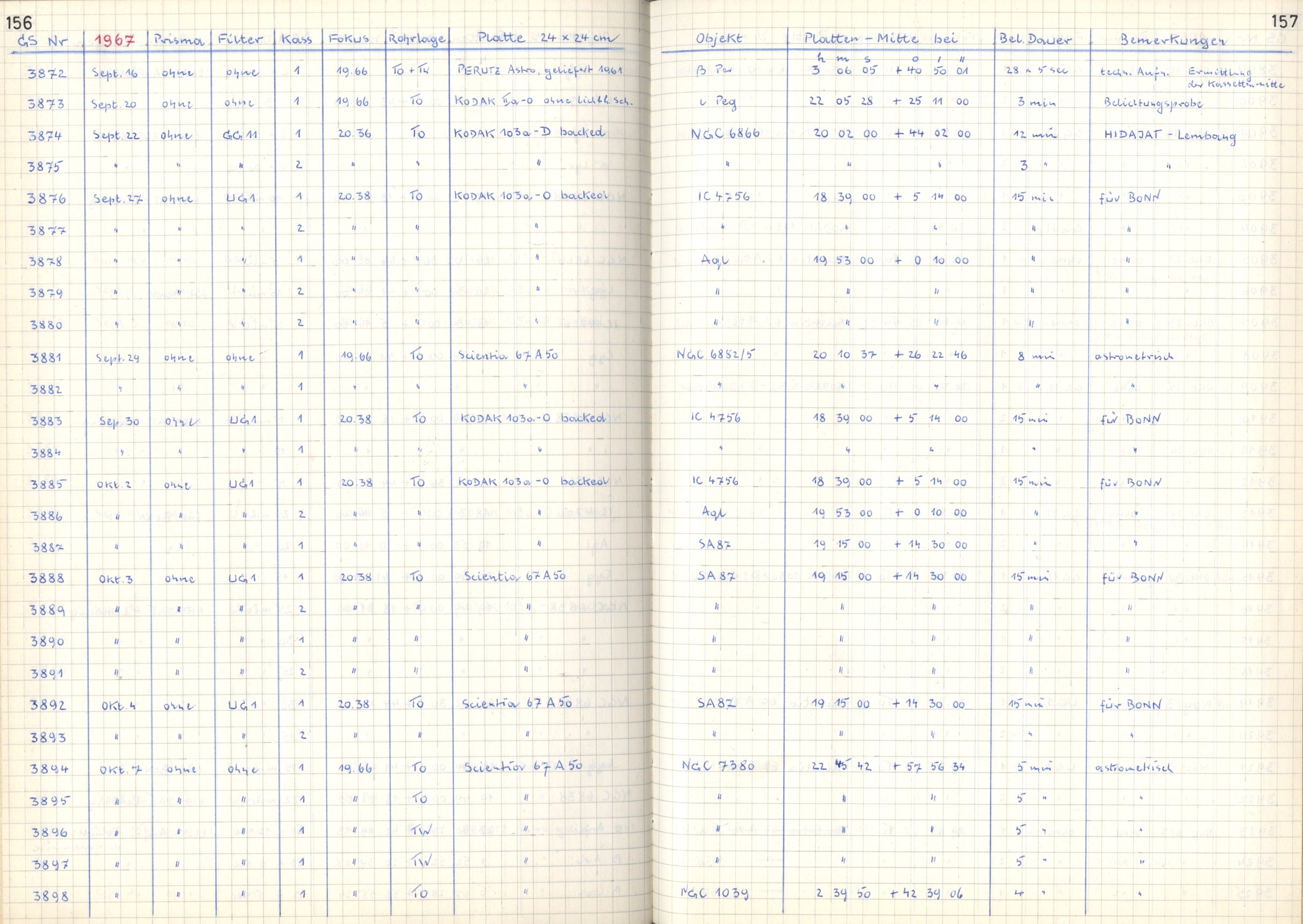 Plattenverzeichnis: ganze Seite03890