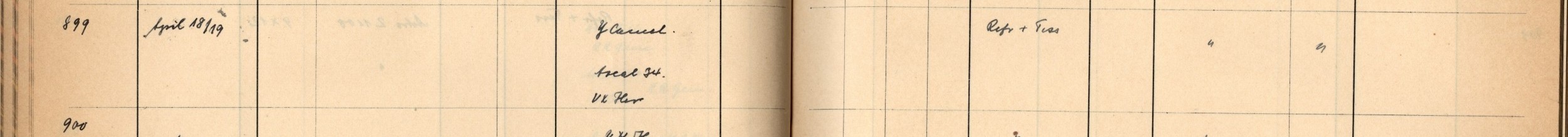 Plattenverzeichnis Eintrag00899