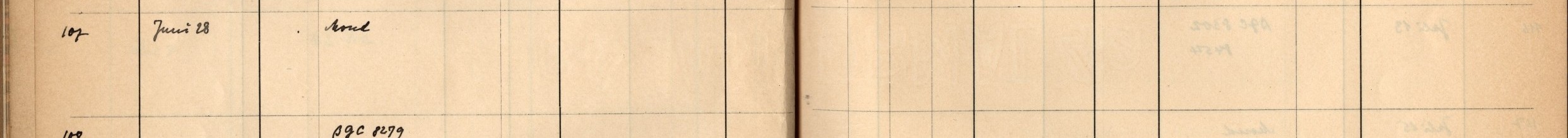 Plattenverzeichnis Eintragd0107